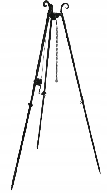 TRÓJNÓG STOJAK GRILL 185CM NA RUSZT KOŁOWROTEK