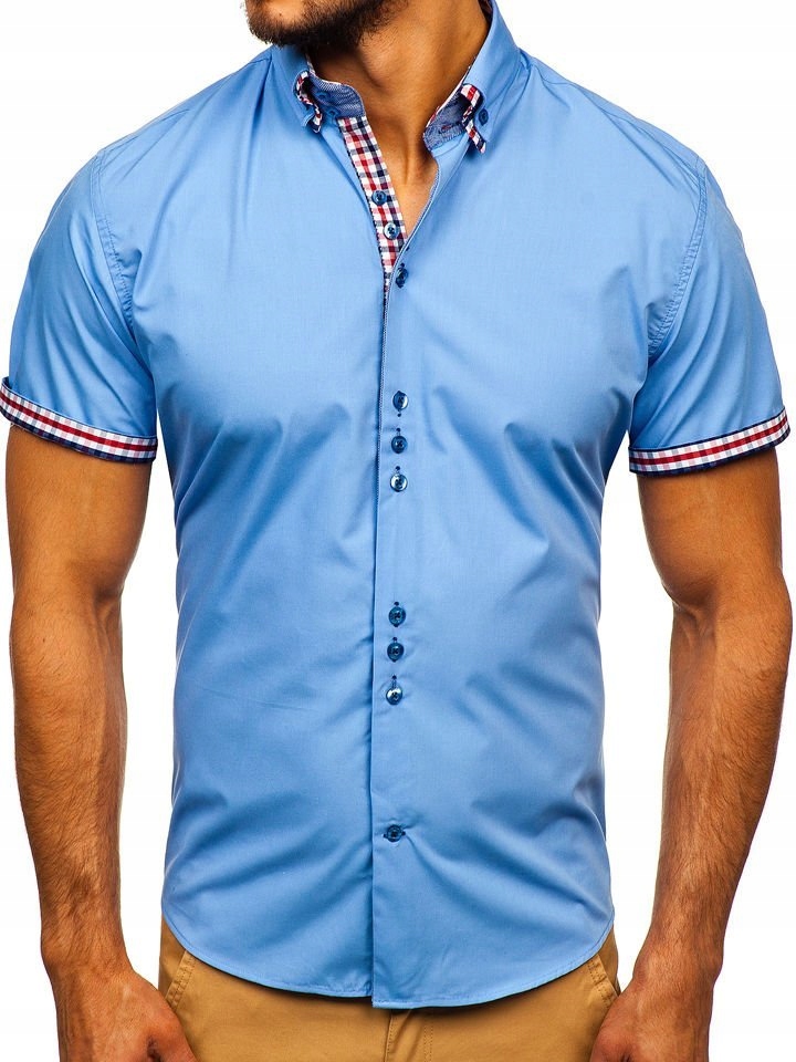 

Koszula Męska Elegancka Błękitna 3507 ROZMIAR_2XL