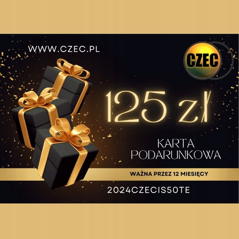 Dárková karta na nákup na czec.pl v hodnotě 125 Pln