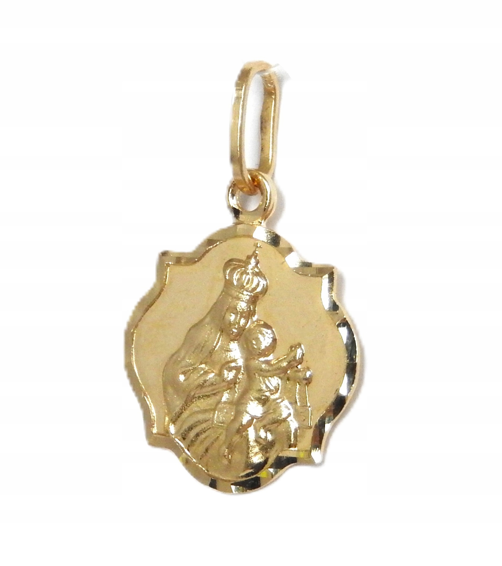 Zlatý Medailonek Škapulíř 585 Svaté Přijímání Křest Marie