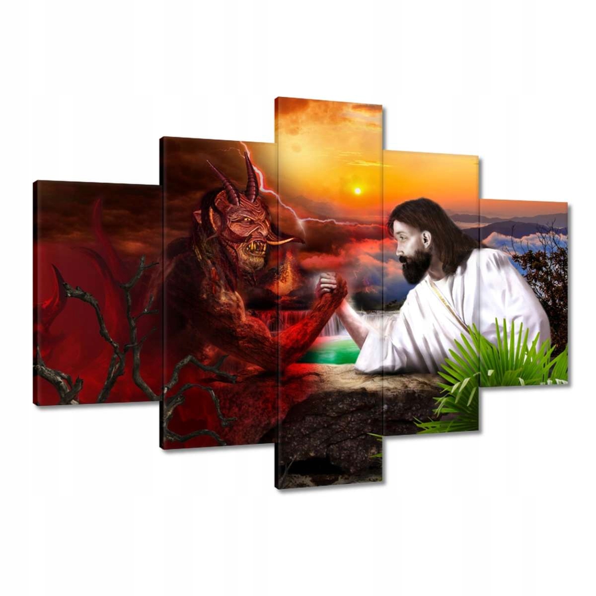 Obrazy 150x105 Posilování Ježíše s ďáblem