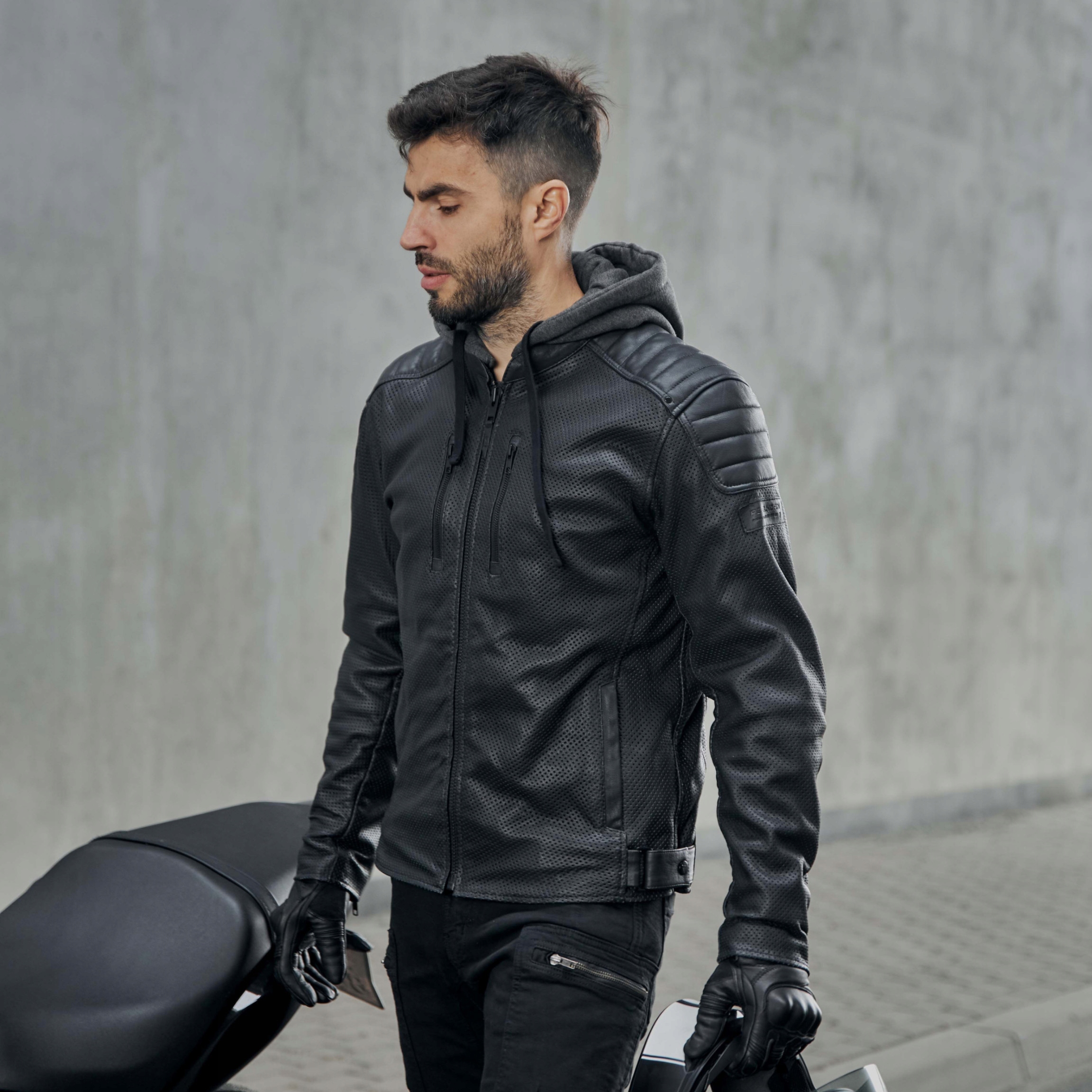 KURTKA MOTOCYKLOWA MĘSKIE SKÓRA REBELHORN IMPALA Rozmiar 10XL