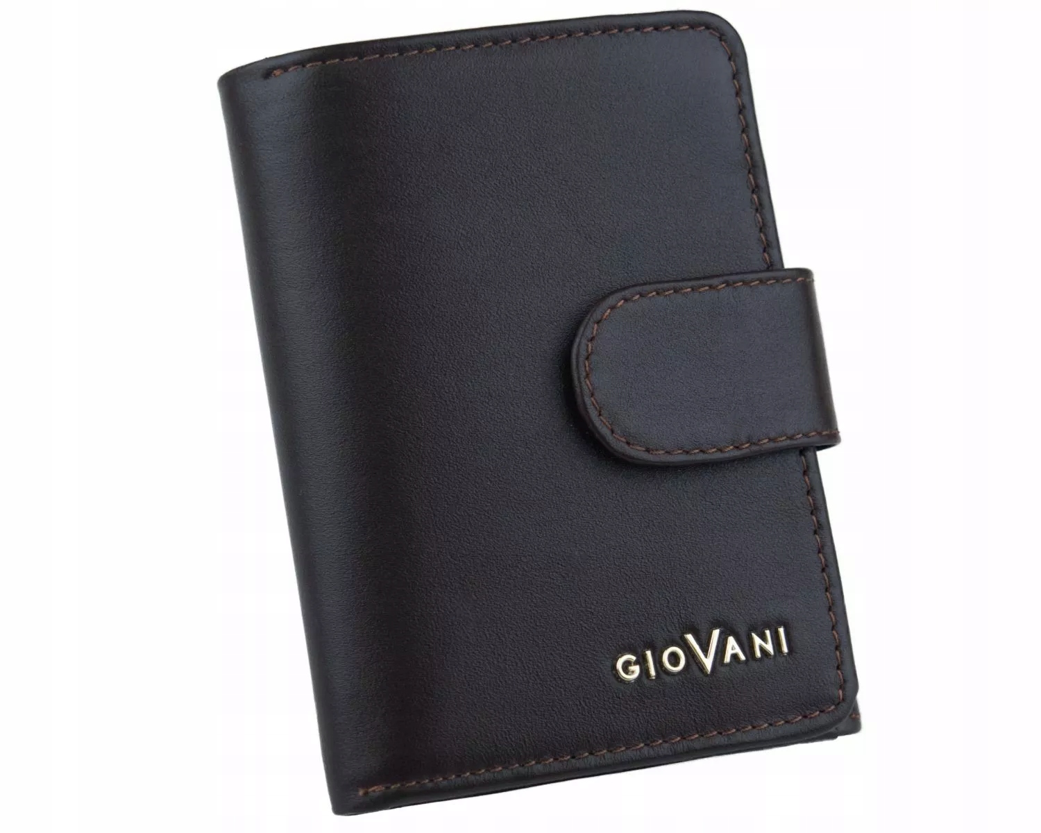 Dámská hnědá kožená peněženka Regina Giovani, telecí kůže