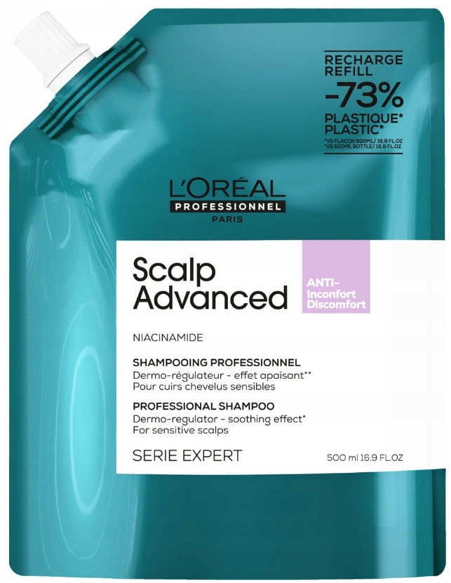 Loreal Scalp Advanced zklidňující šampon na vlasy pro citlivou pokožku 500 ml