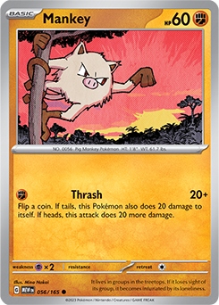 Pokemon 151 Mankey 56/165