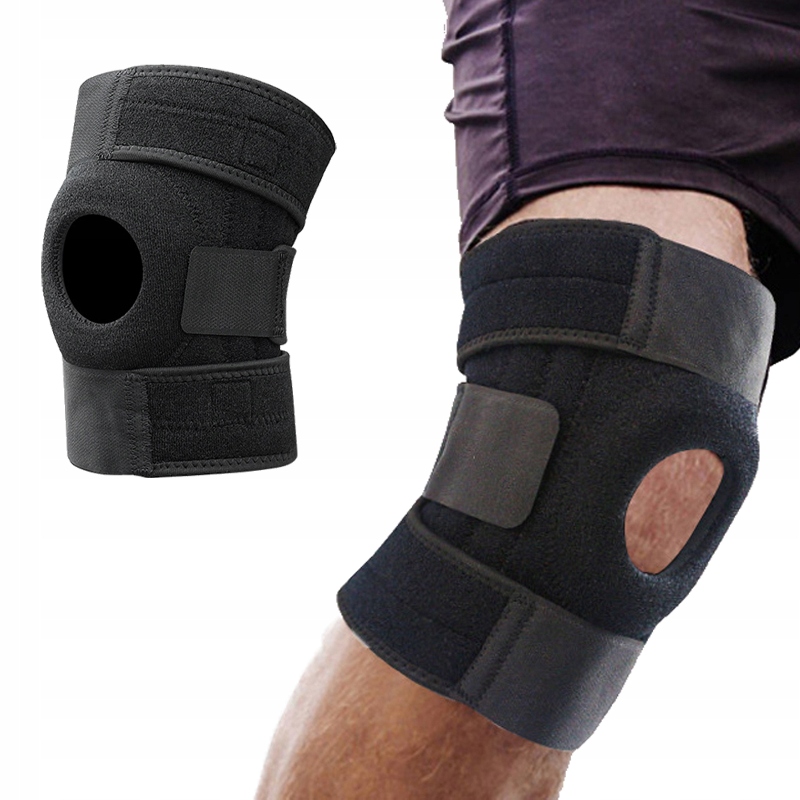 1x Orteza Kolana Opaska z Fiszbinami Stabilizator Stawu Kolanowego Na Sport