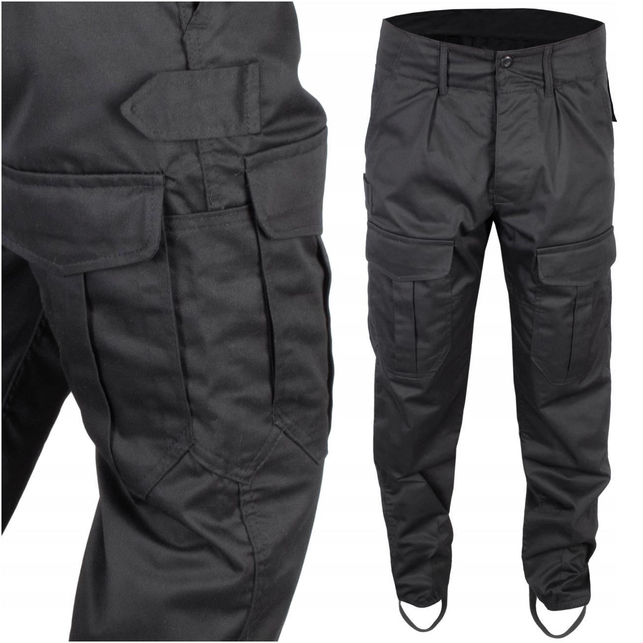 Spodnie Wojskowe czarne policyjne ochrona L