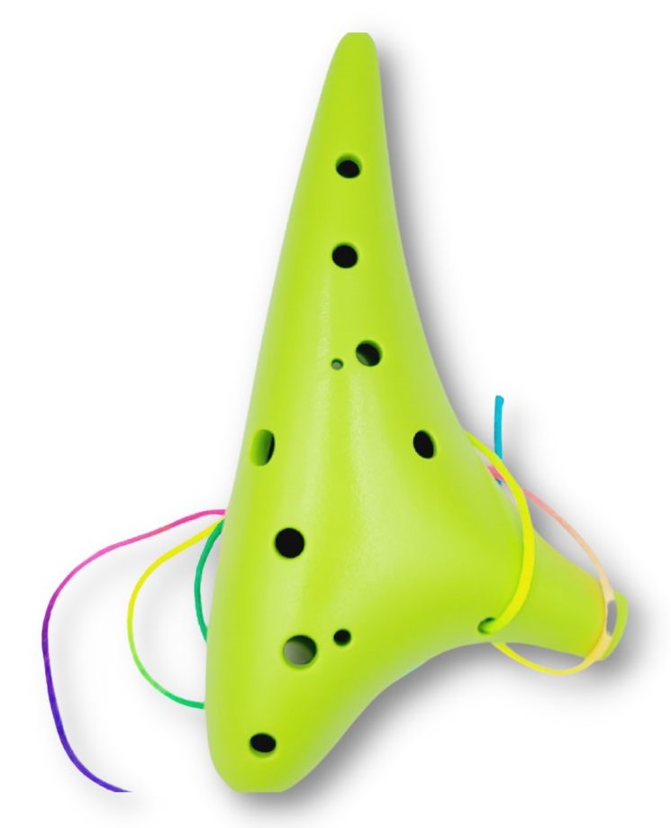 

Okaryna Abs zielona chwyty nuty, ocarina flet