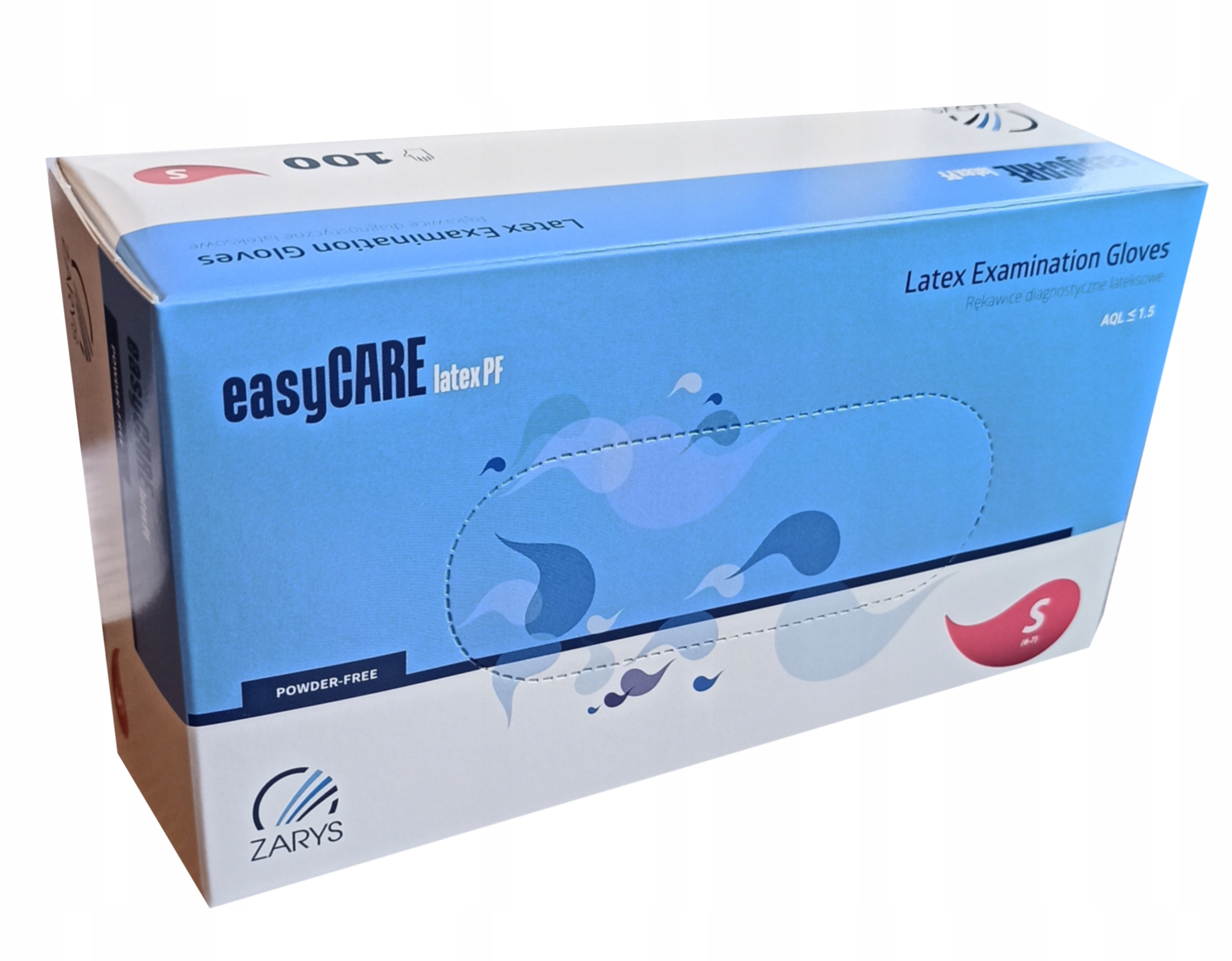 

Rękawice lateksowe easyCARE r. S, 100 szt.