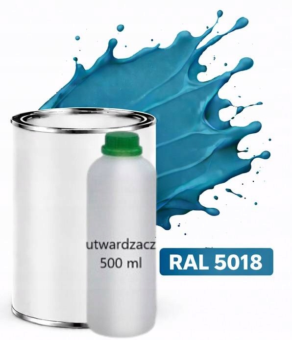 Ral 5018 Polyuretan Akryl 2:1 1 L Matný Lak Tužidlo Normal 0,5 L