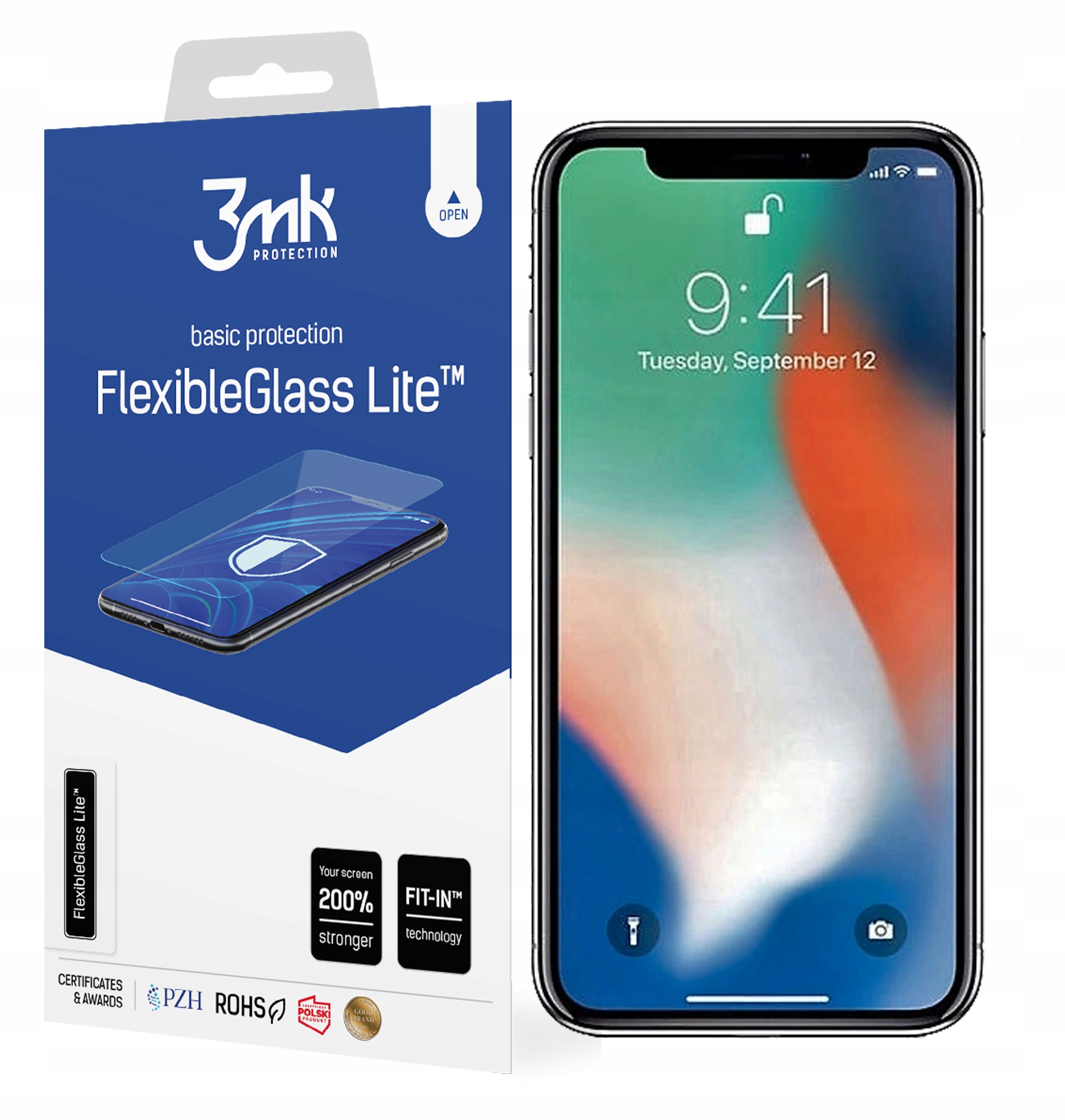 

Szkło FlexibleGlass Lite 3MK do iPhone X