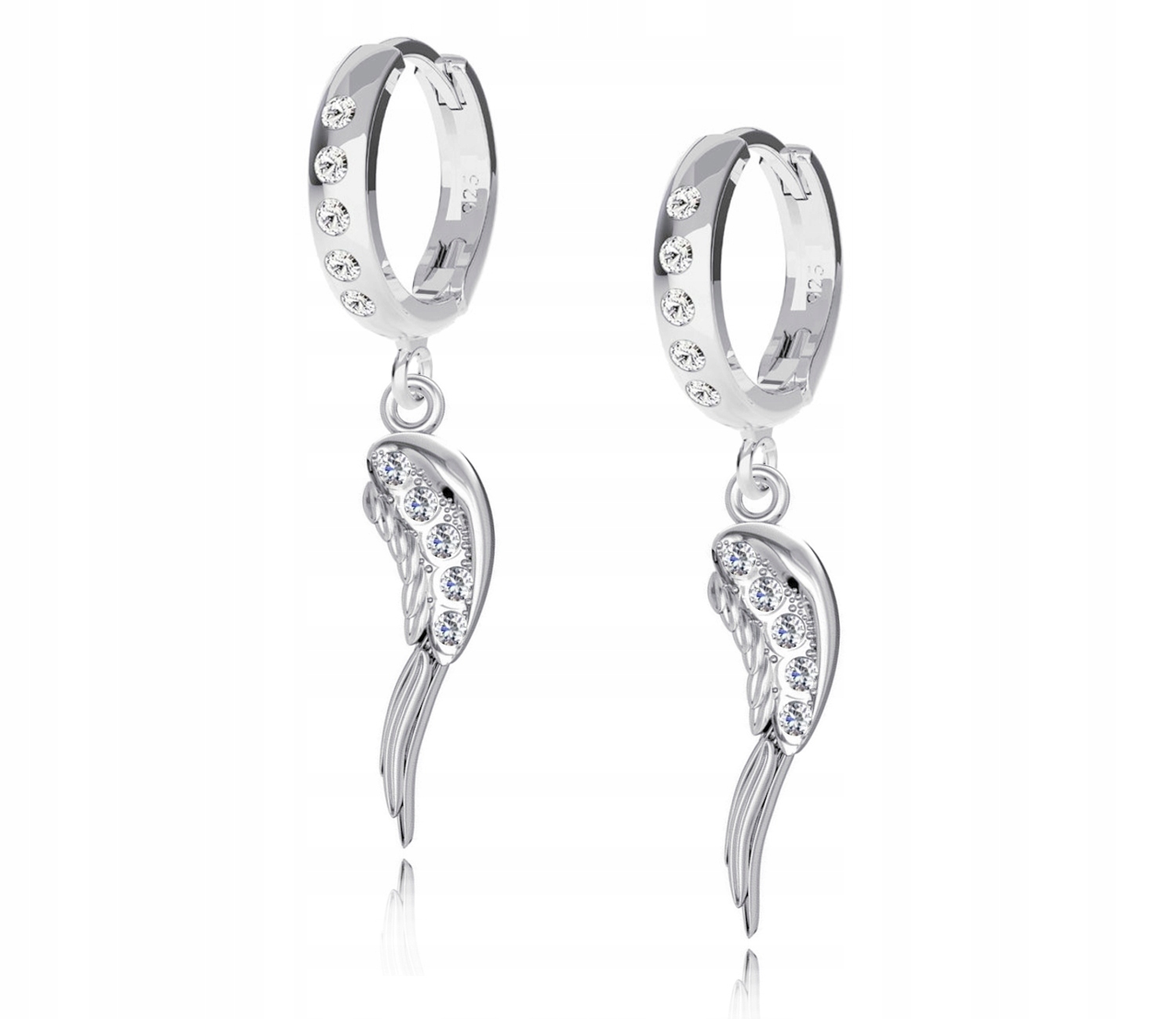 

Srebrne Kolczyki Skrzydła Anioła srebro 925