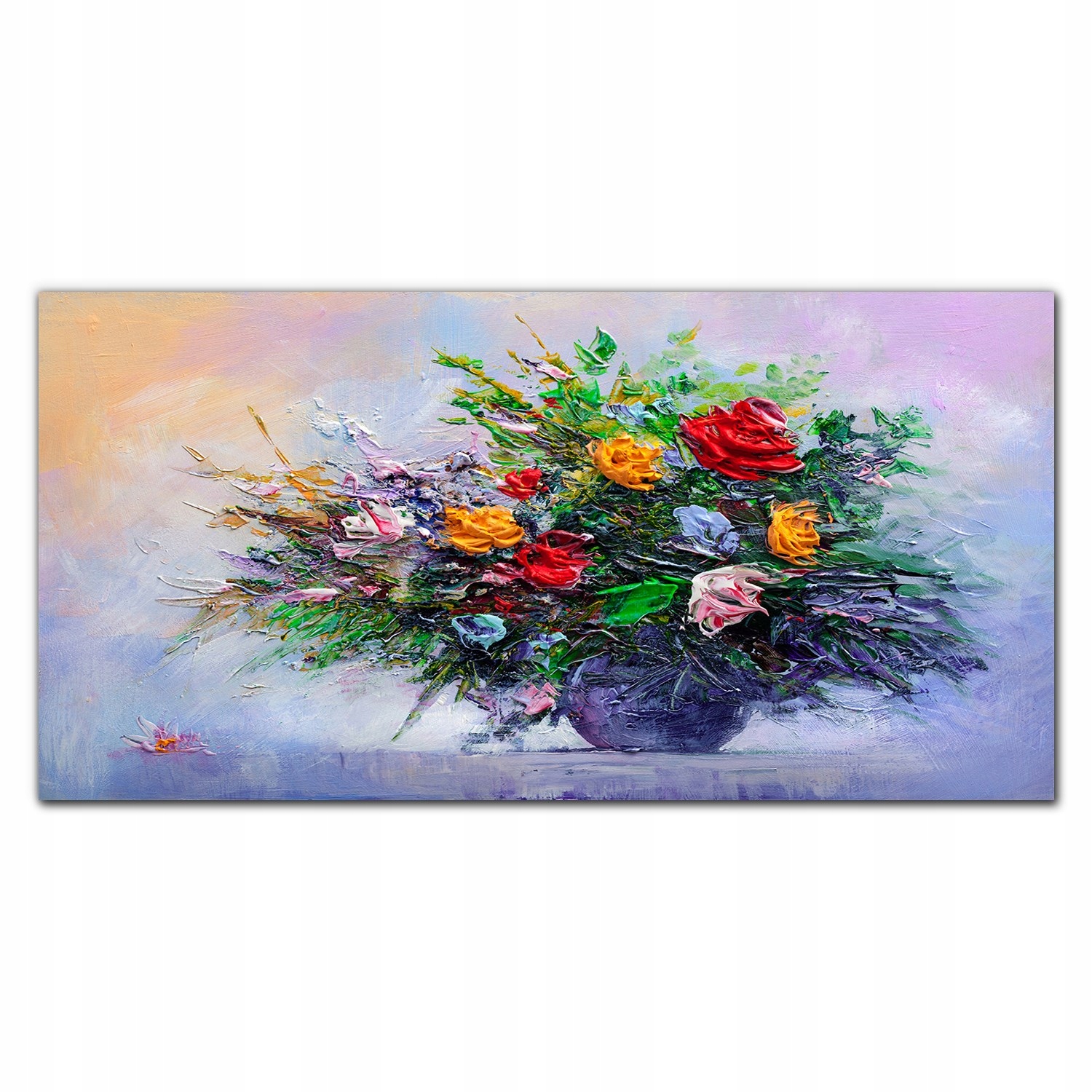 

Obraz akrylowy z grafiką 120x60 Malarstwo kwiaty