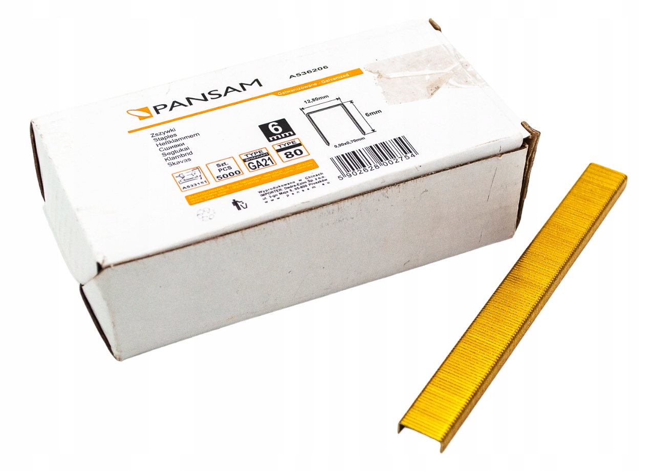 ZSZYWKI ZSZYWACZA Długość 6mm TYP 80 Ga21 A536206