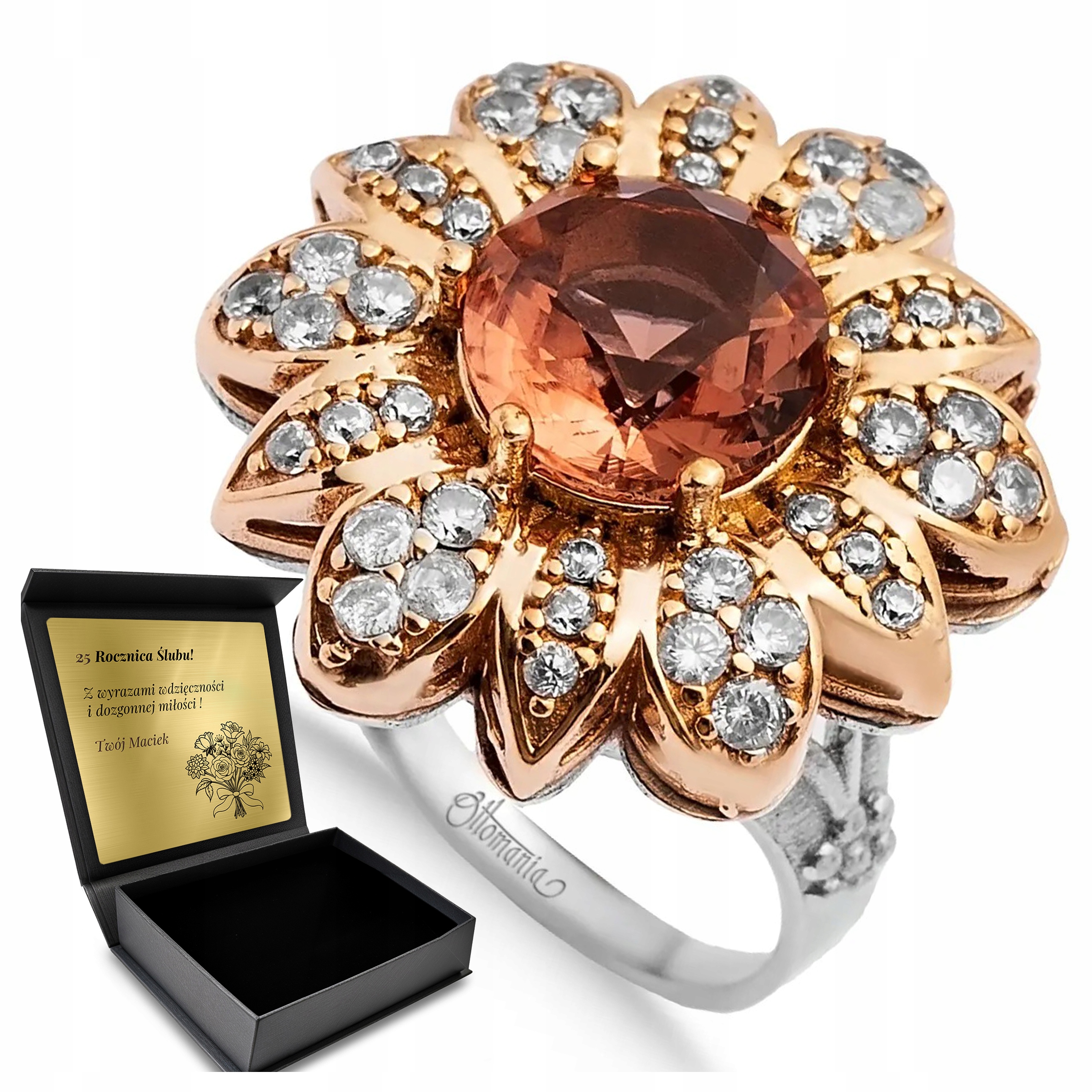 Prstýnek Zirkony Zultanit Šperky Pro Ženy Gravírování Bonus