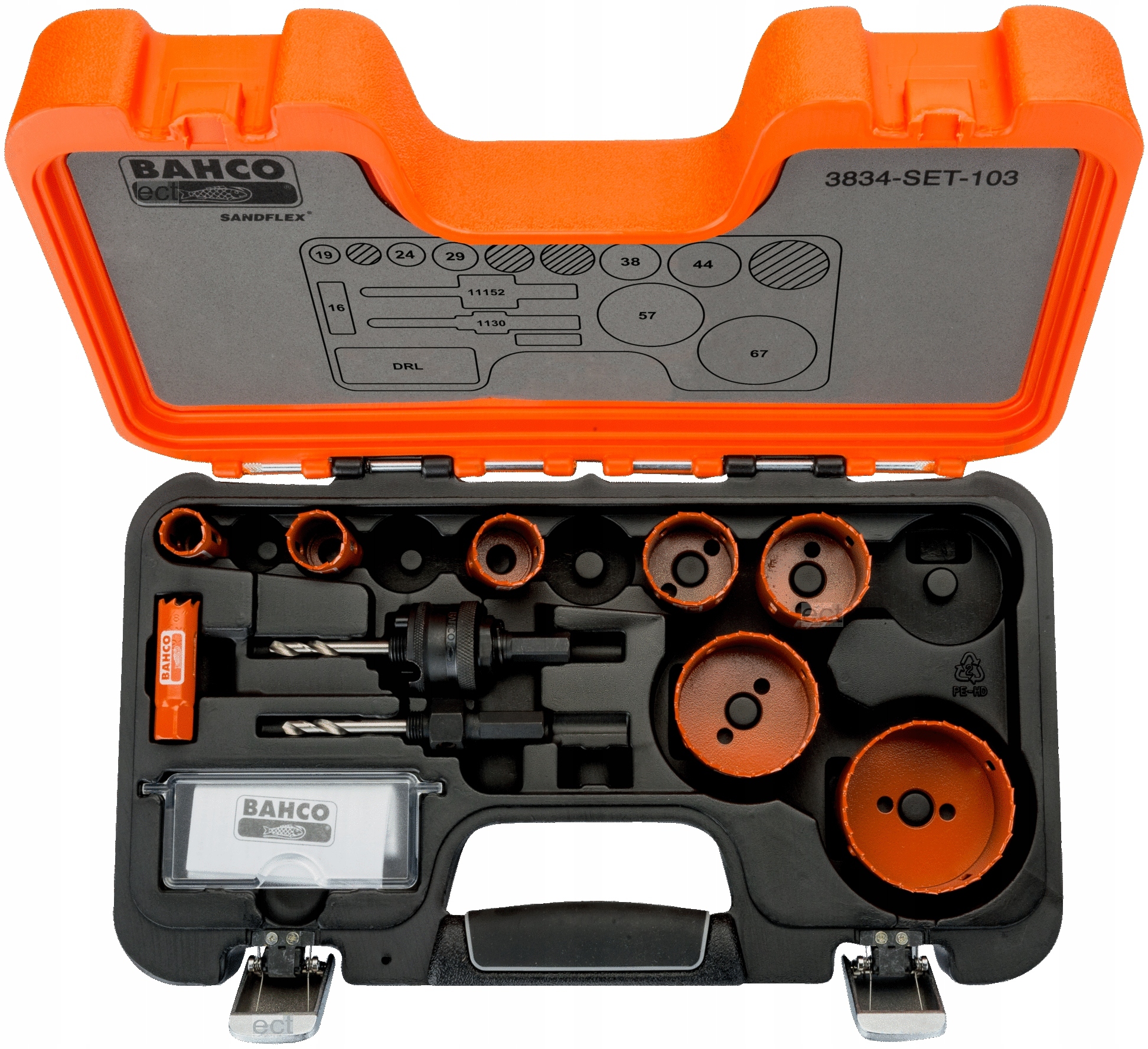 BAHCO 3834-SET-103 ZESTAW OTWORNIC SANDFLEX