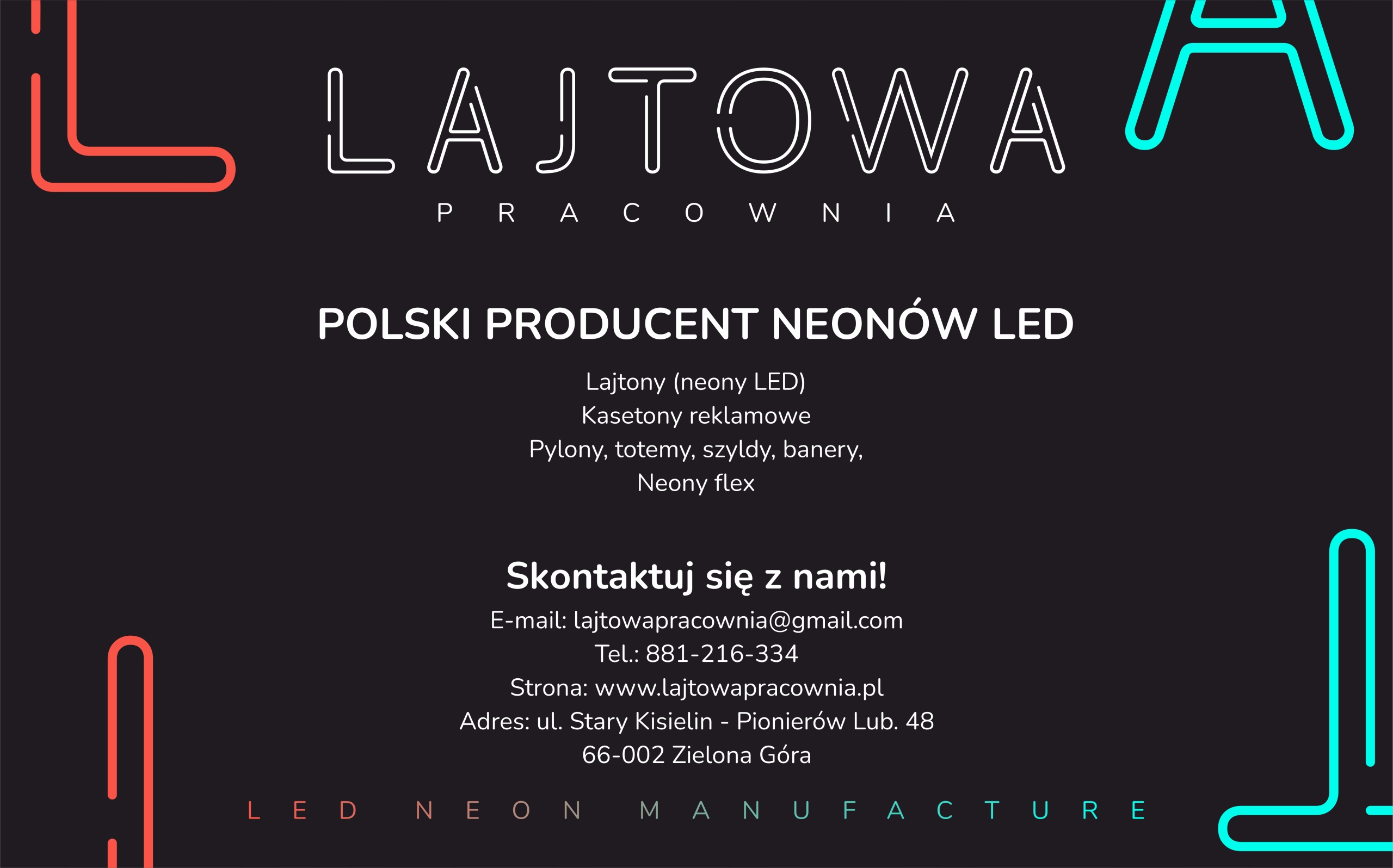 Lajton "BAR" Neon LED Materiał pleksi