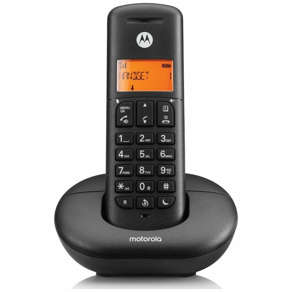 Telefon stacjonarny bezprzewodowy Motorola E201 czarny