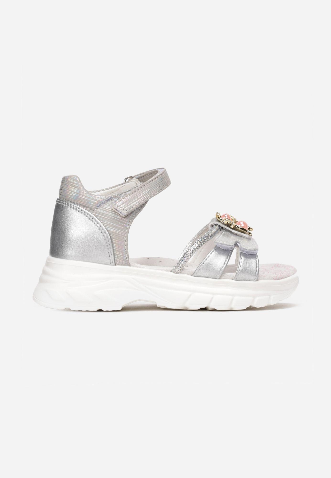 

Born2Be Srebrne Sandały 30 Skóra naturalna Casual
