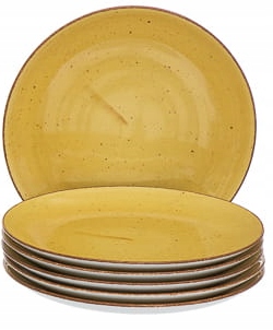 

Zestaw 6 Talerzy Deserowych Żółty Lubiana 20,5 CM