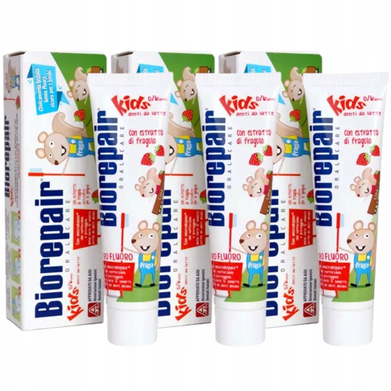 

3x Pasta do Zębów dla Dzieci BioRepair Kids 0-6lat