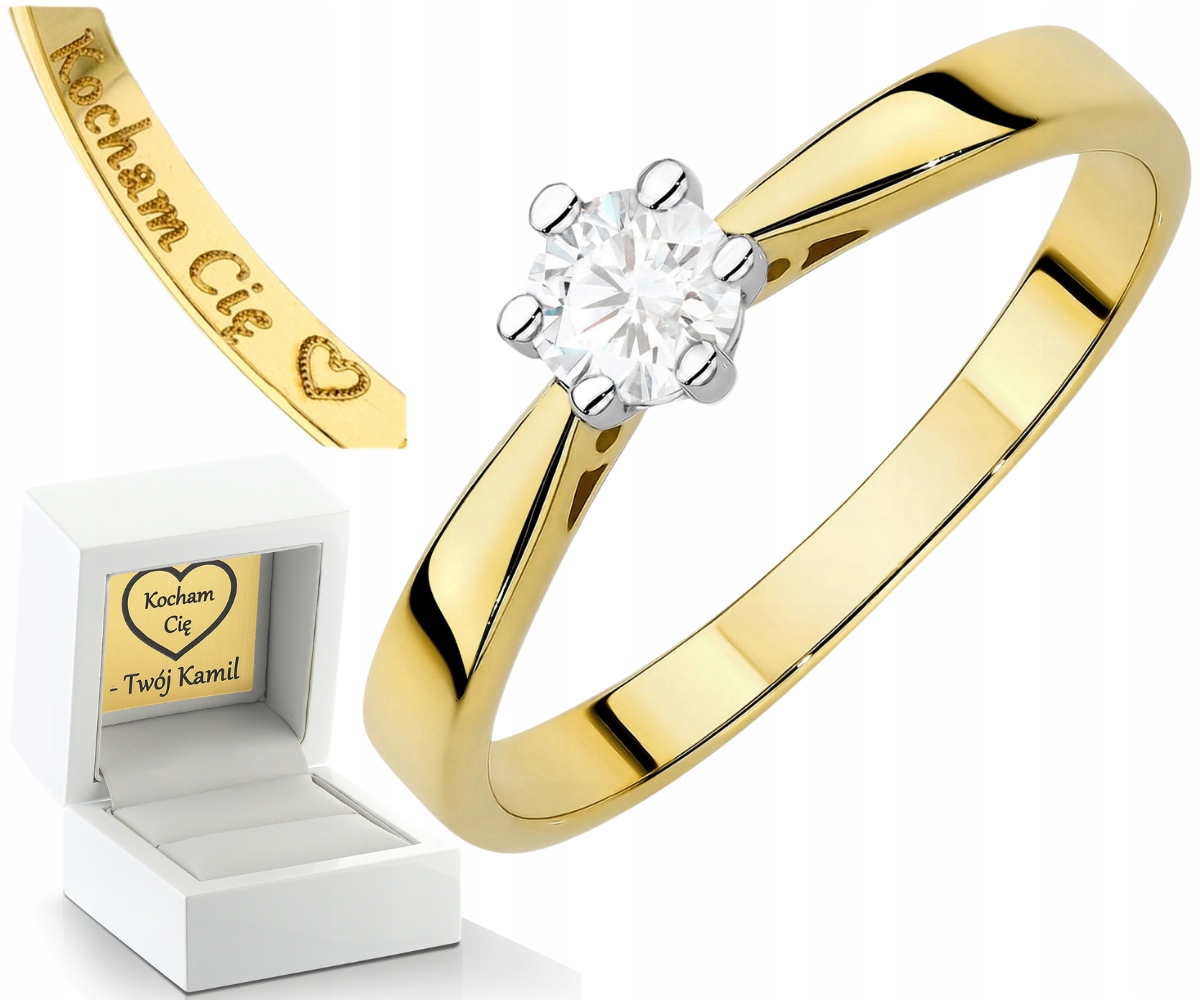 Zlatý Prstýnek S Laboratorním Briliantem, Fenoménní, Moderní, Velikost 585