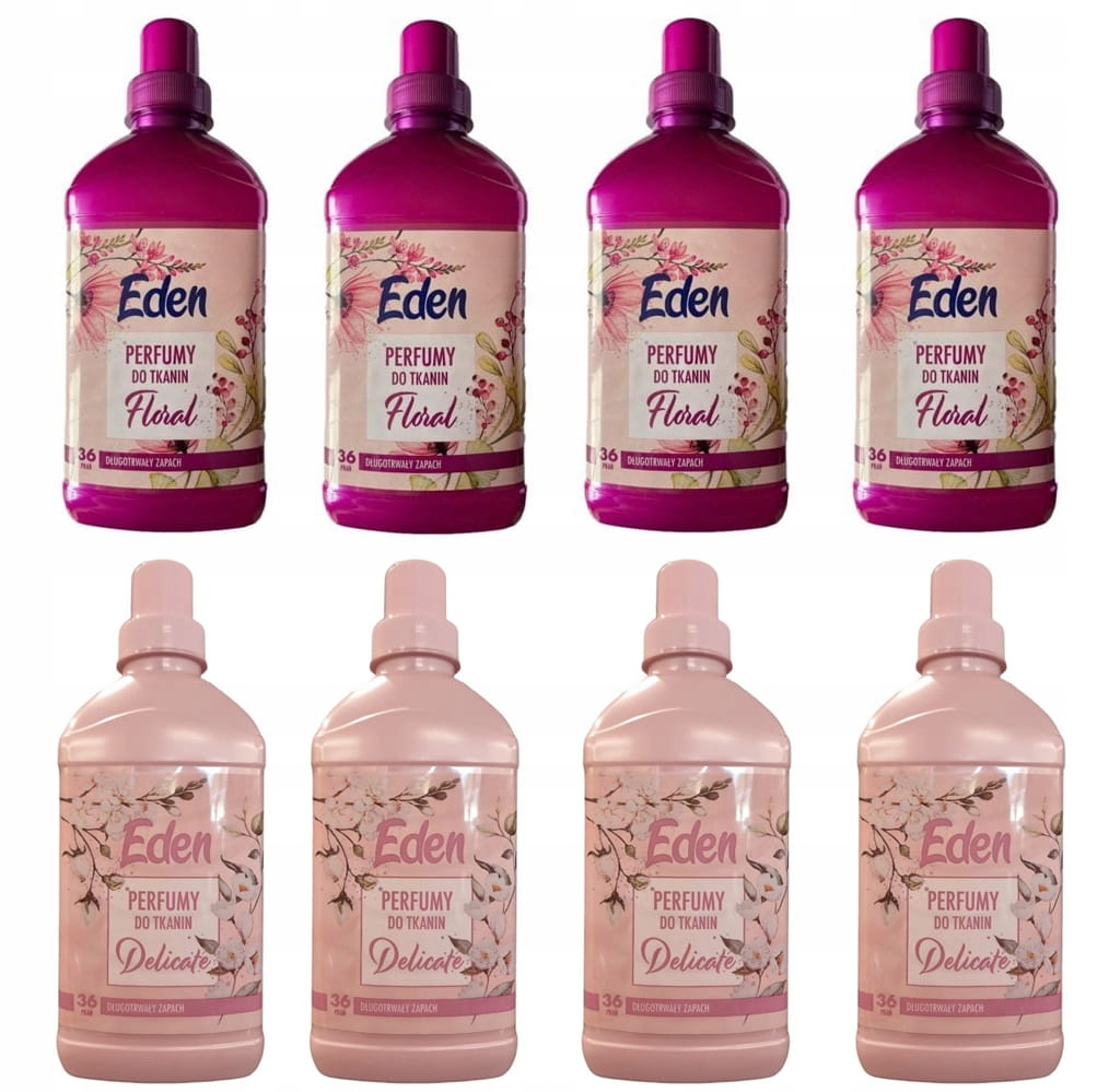 Levně Parfém na tekuté tkaniny Eden Floral a Delicate Mix 8x720ml