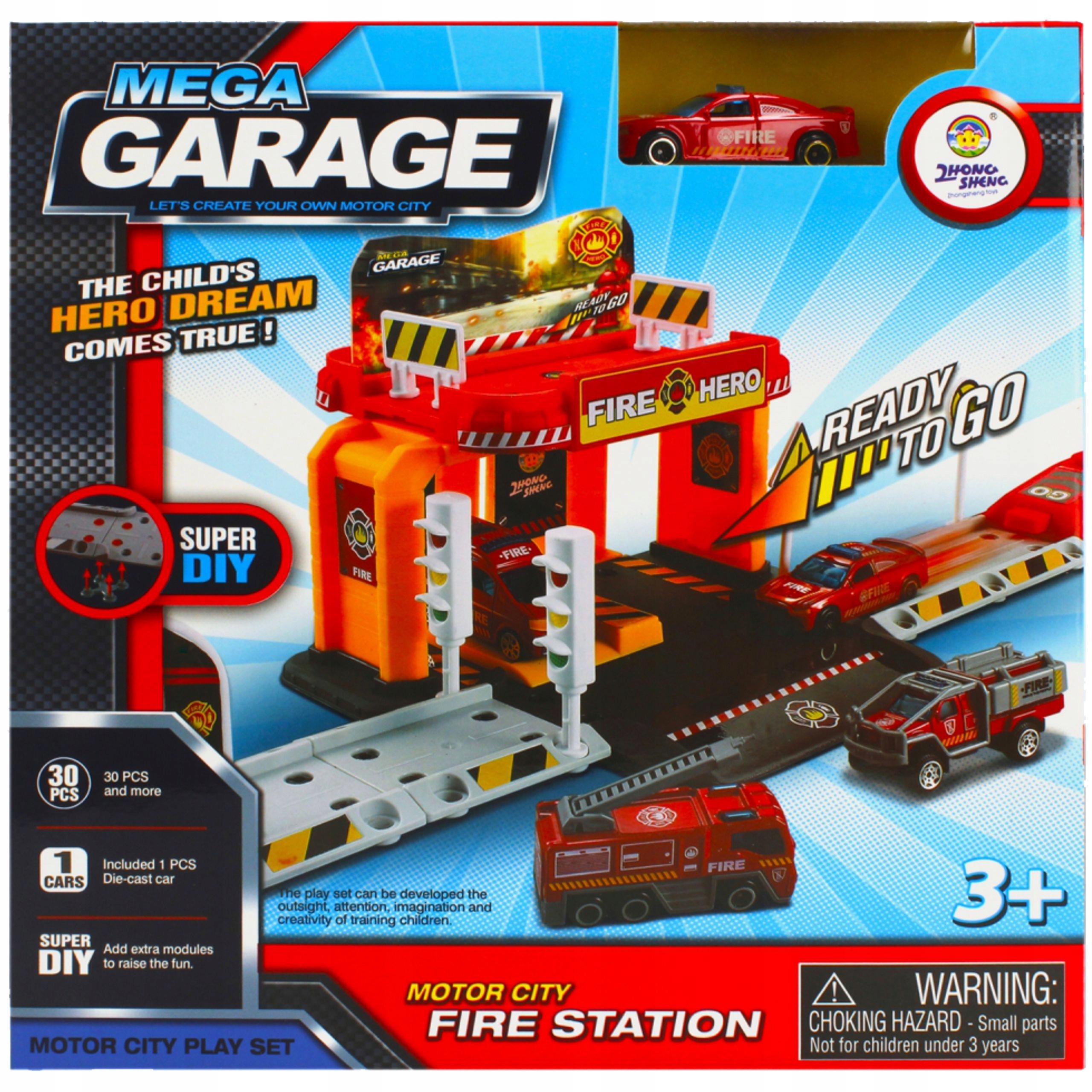 

Parking Straż Pożarna Fire Hero Garaż Samochód