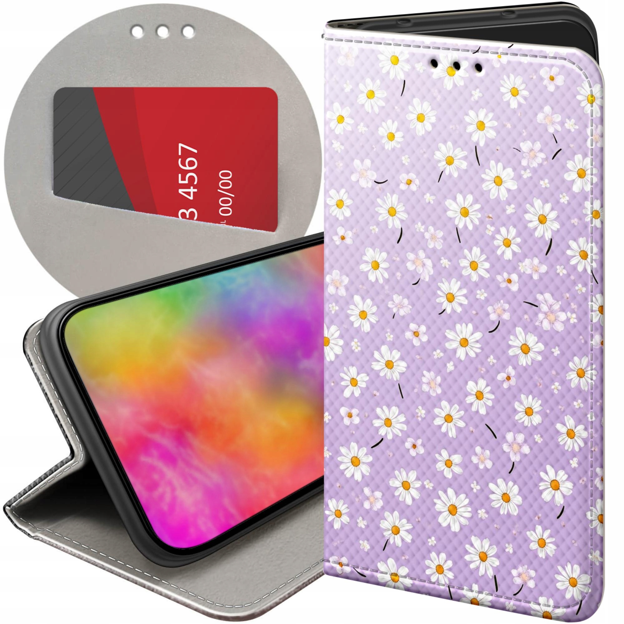 Etui Z Klapką Do Xiaomi Redmi Note 9T Wiosna Kwiaty Rośliny Futerał