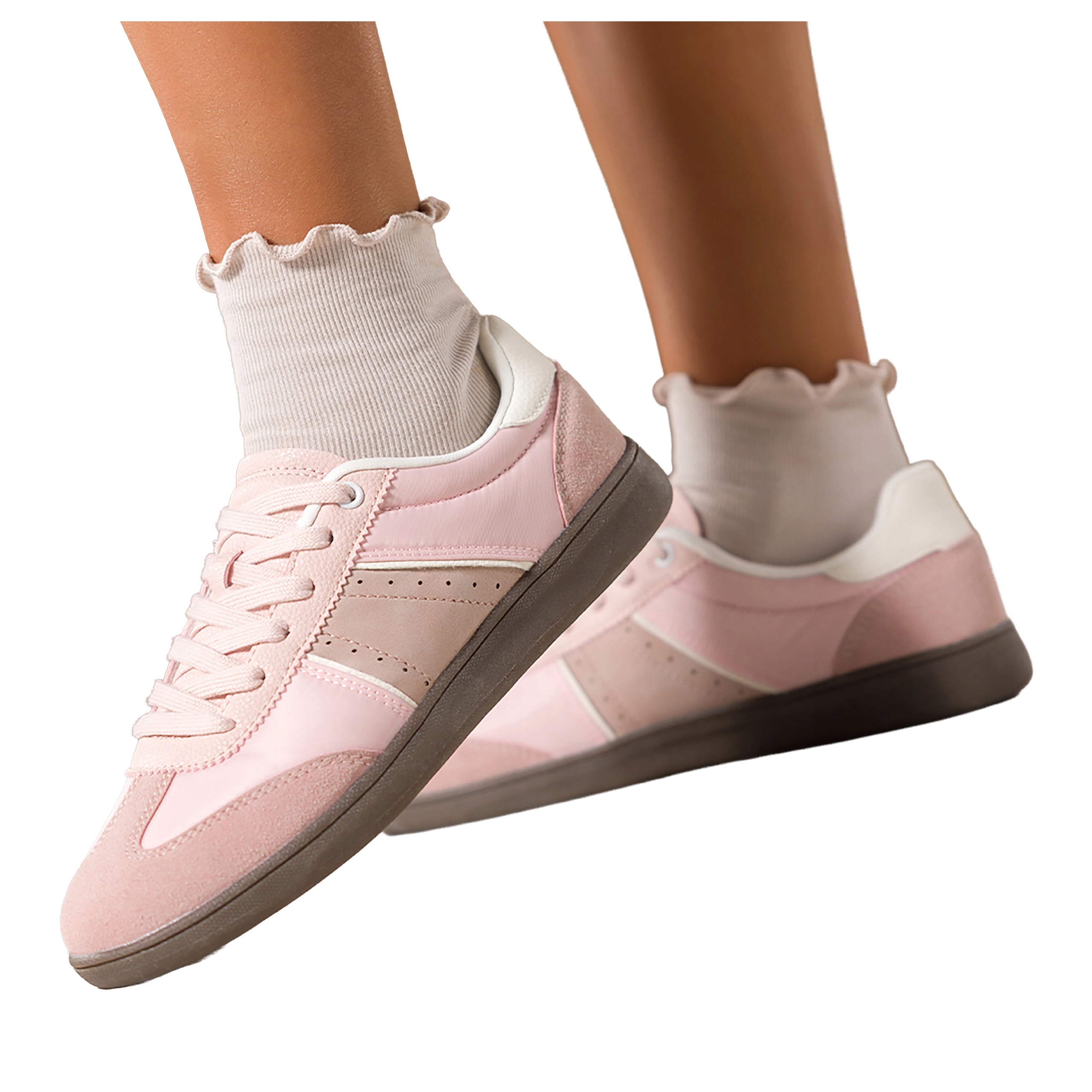 Lososové Tenisky Dámské Módní Šněrovací Béžové Sportovní Vložky r 39