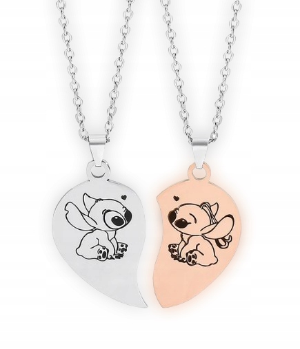 Wisiorek Przyjaźni Stich Disney Lilo & Stitch BFF BEST FRIENDS Dla Par 2
