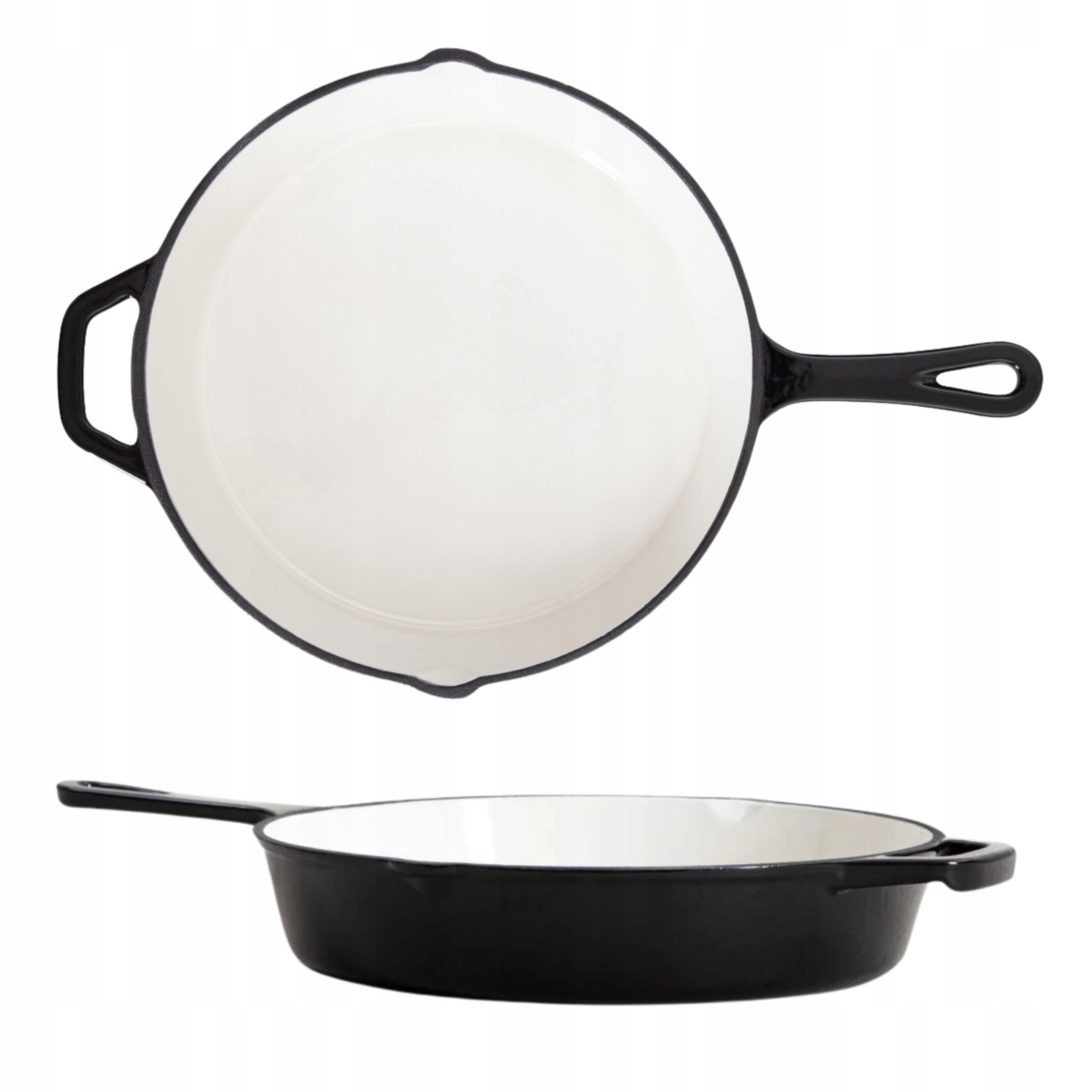 Černá smaltovaná litinová pánev Andreas indukční plyn do trouby 26 cm