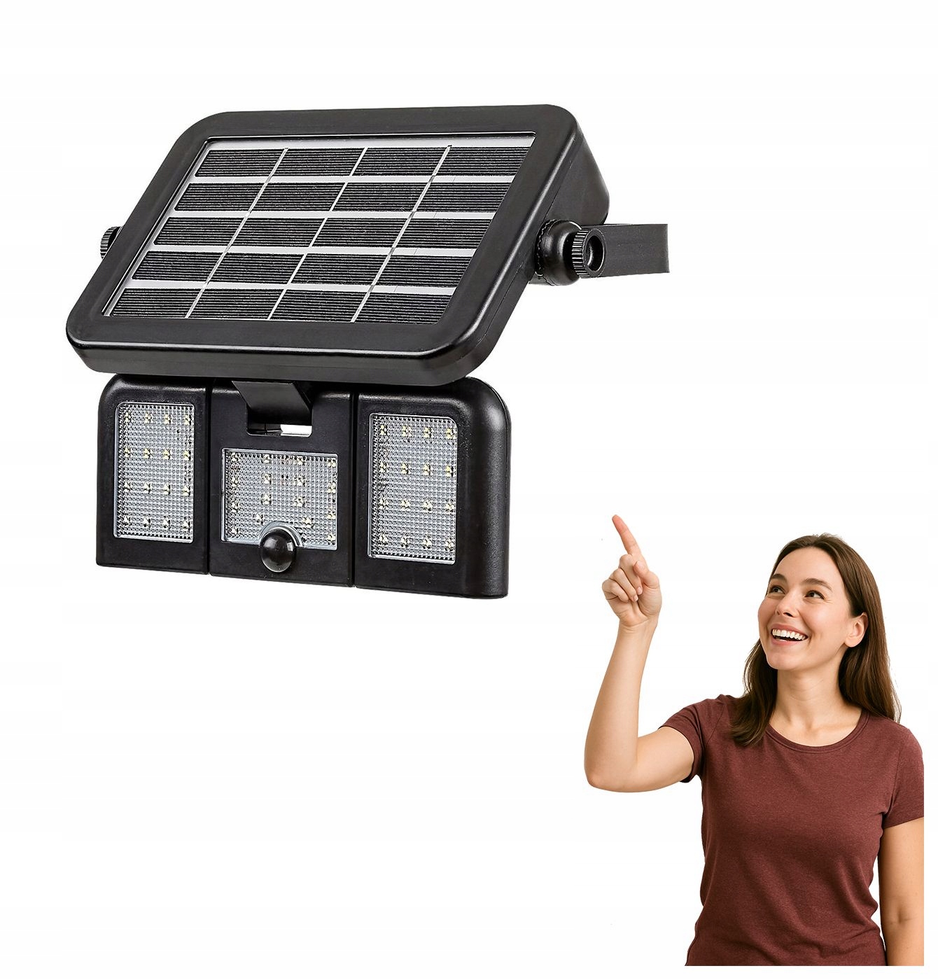 Venkovní solární Led reflektor 9,6 W s senzorem Lihull 77020 Rabalux