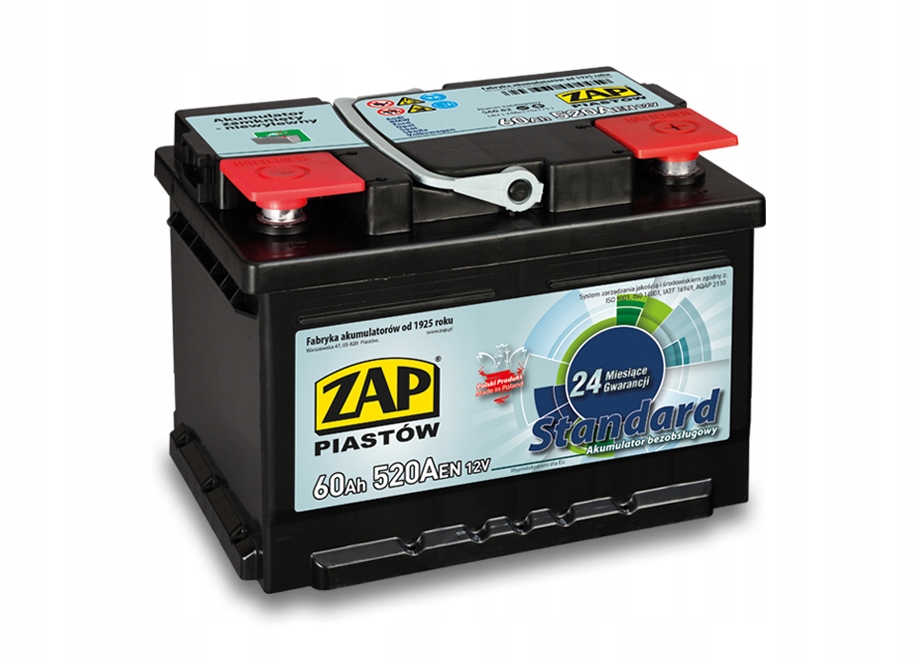 560 62 - АККУМУЛЯТОР ZAP СТУПИЦ SZNAJDER 60AH 520A 12V