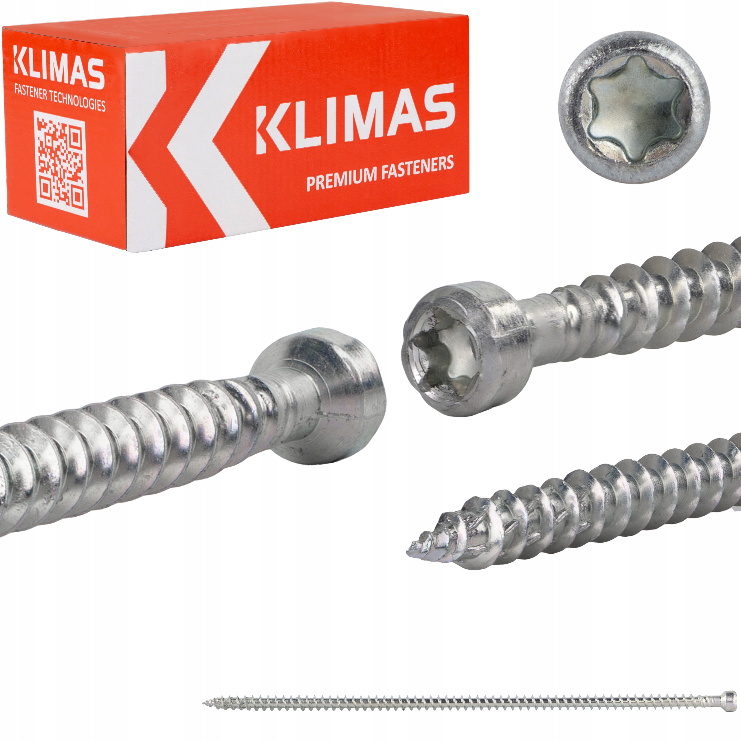 Tesárske skrutky 10x330 mm 25 ks torx s plným valcovým závitom Klimas Wkfc