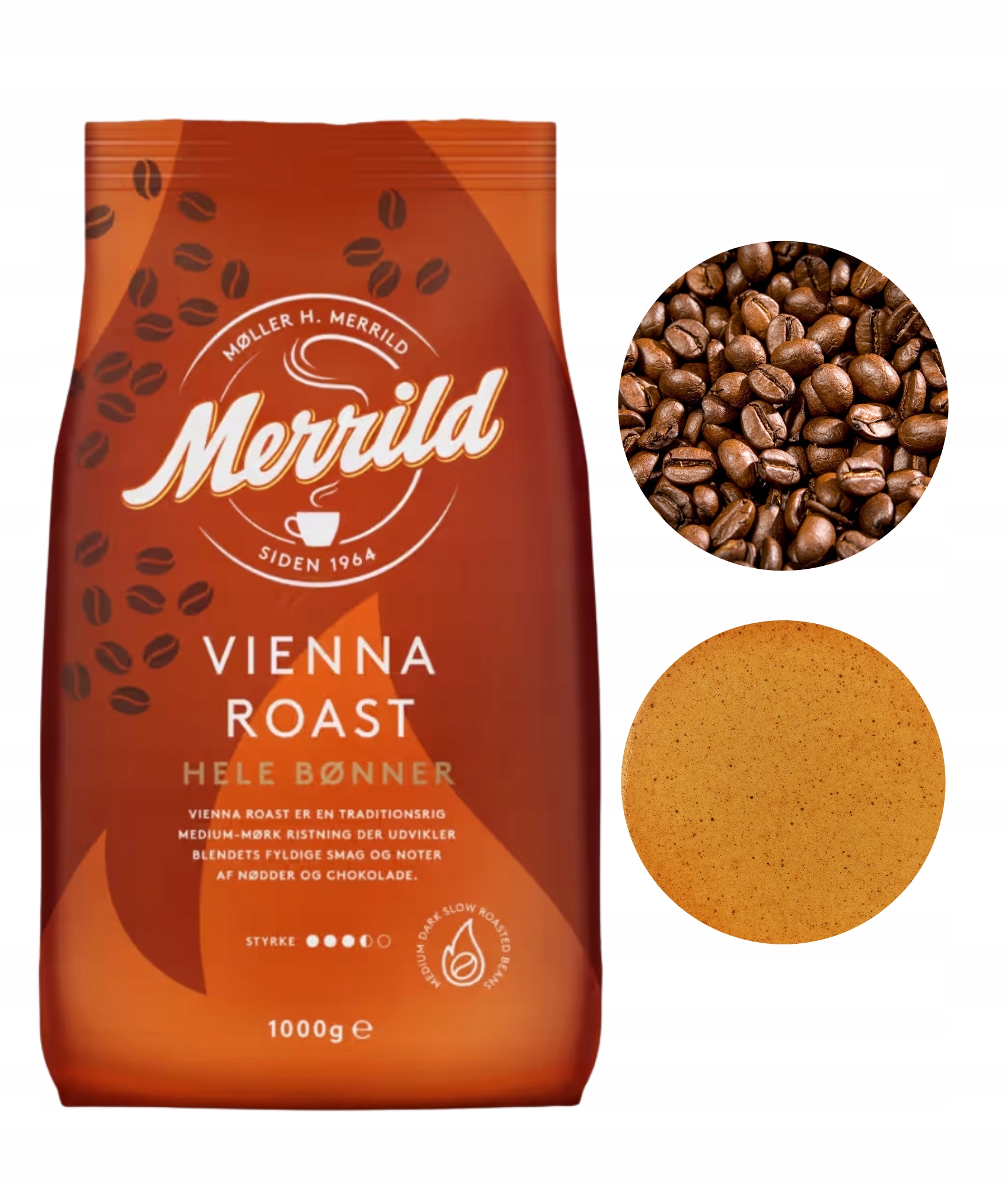 Levně Lavazza Merrild Vienna Roast káva zrnková 1 kg