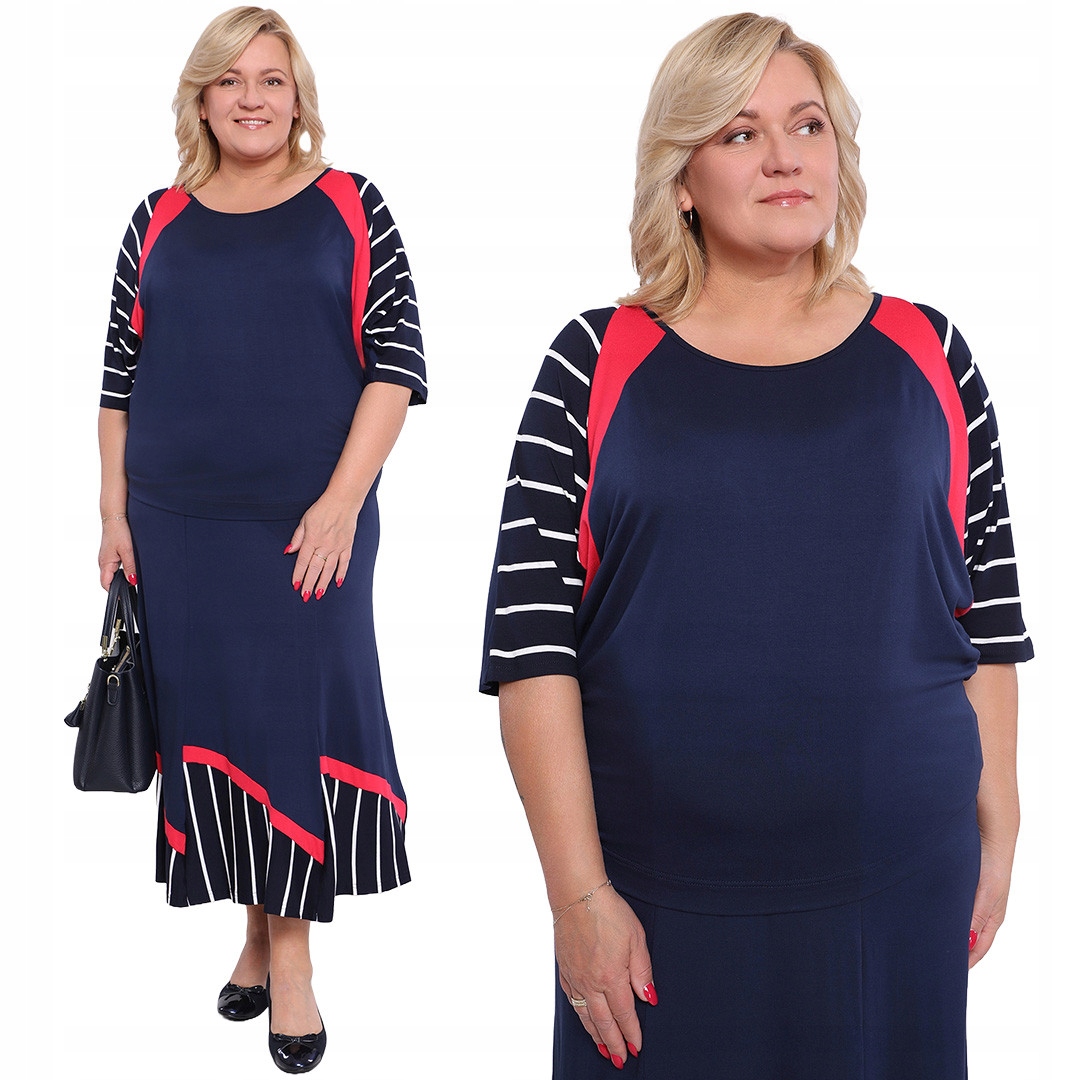 Tmavě modrá pruhovaná halenka 58