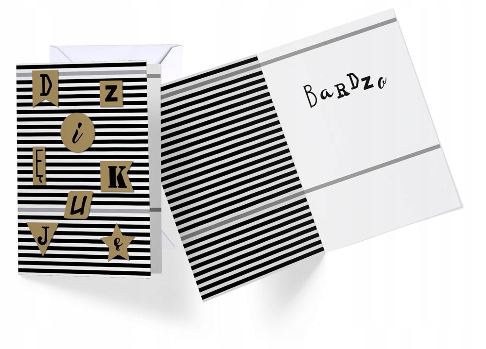 Podziękowanie Kartka z Podziękowaniami extra DK544 Stan opakowania oryginalne