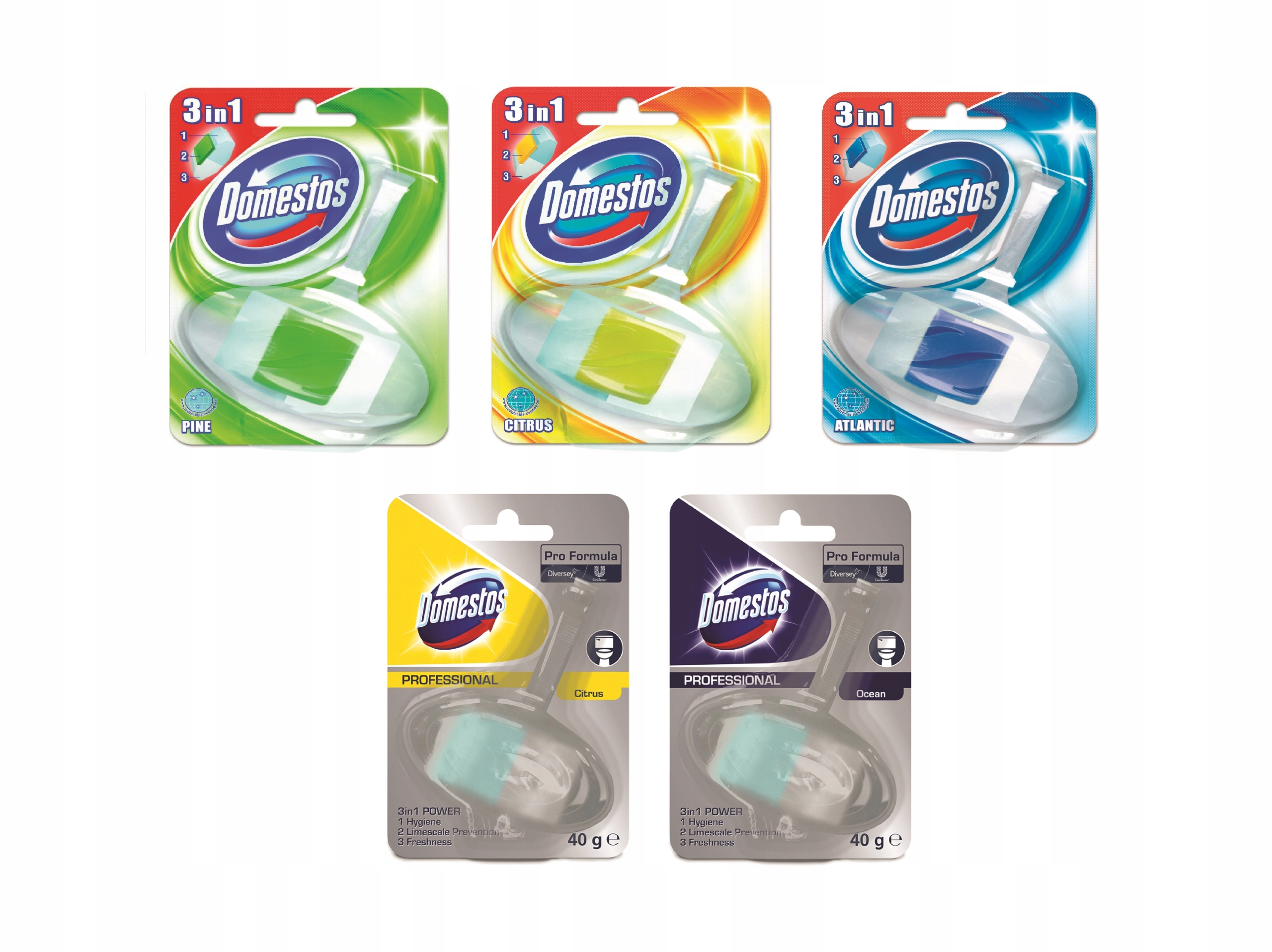 

Domestos Kostka Wc Ocean+Citrus+Leśny koszyk 40g