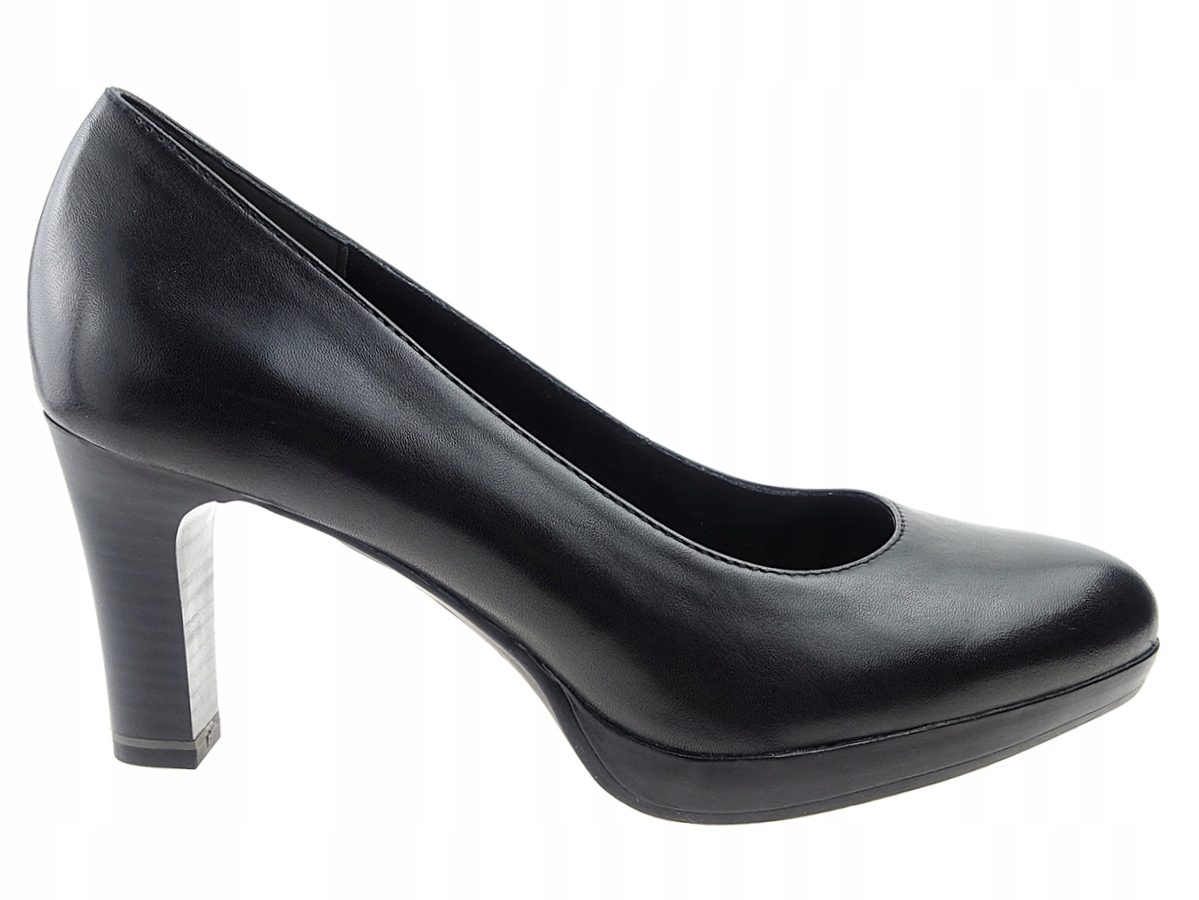 Tamaris buty czółenka 22410 czarne skóra 36