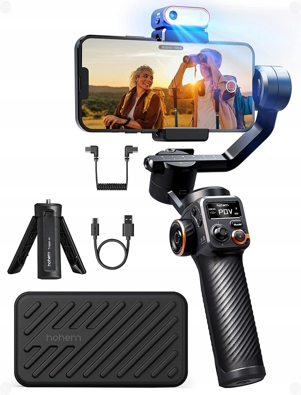 Gimbal Stabilizátor Hohem iSteady M6 Kit Lampa Led Stativ Telefon Smartphone