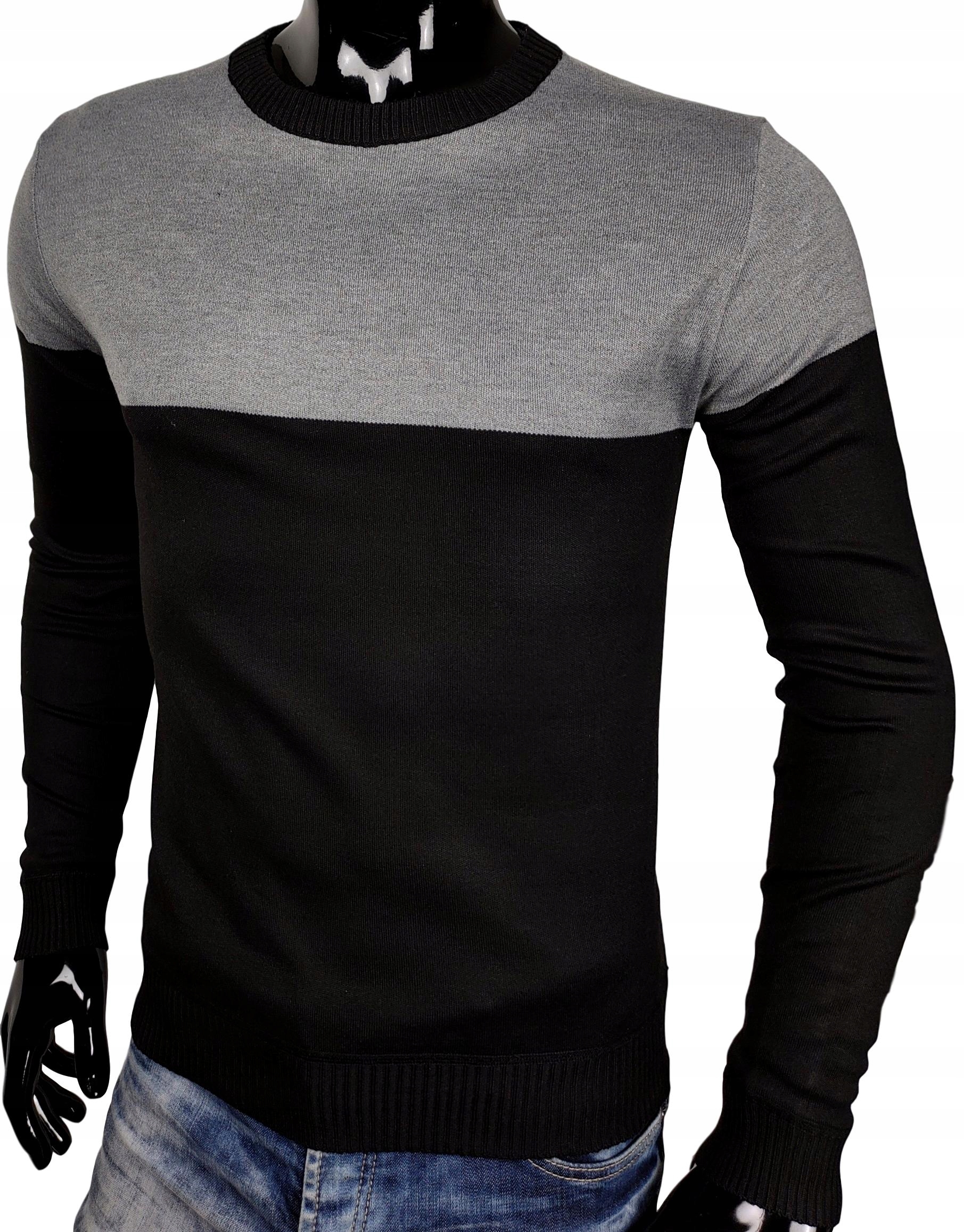 SWETER MĘSKI Z DODATKIEM WEŁNY O71 r. XL