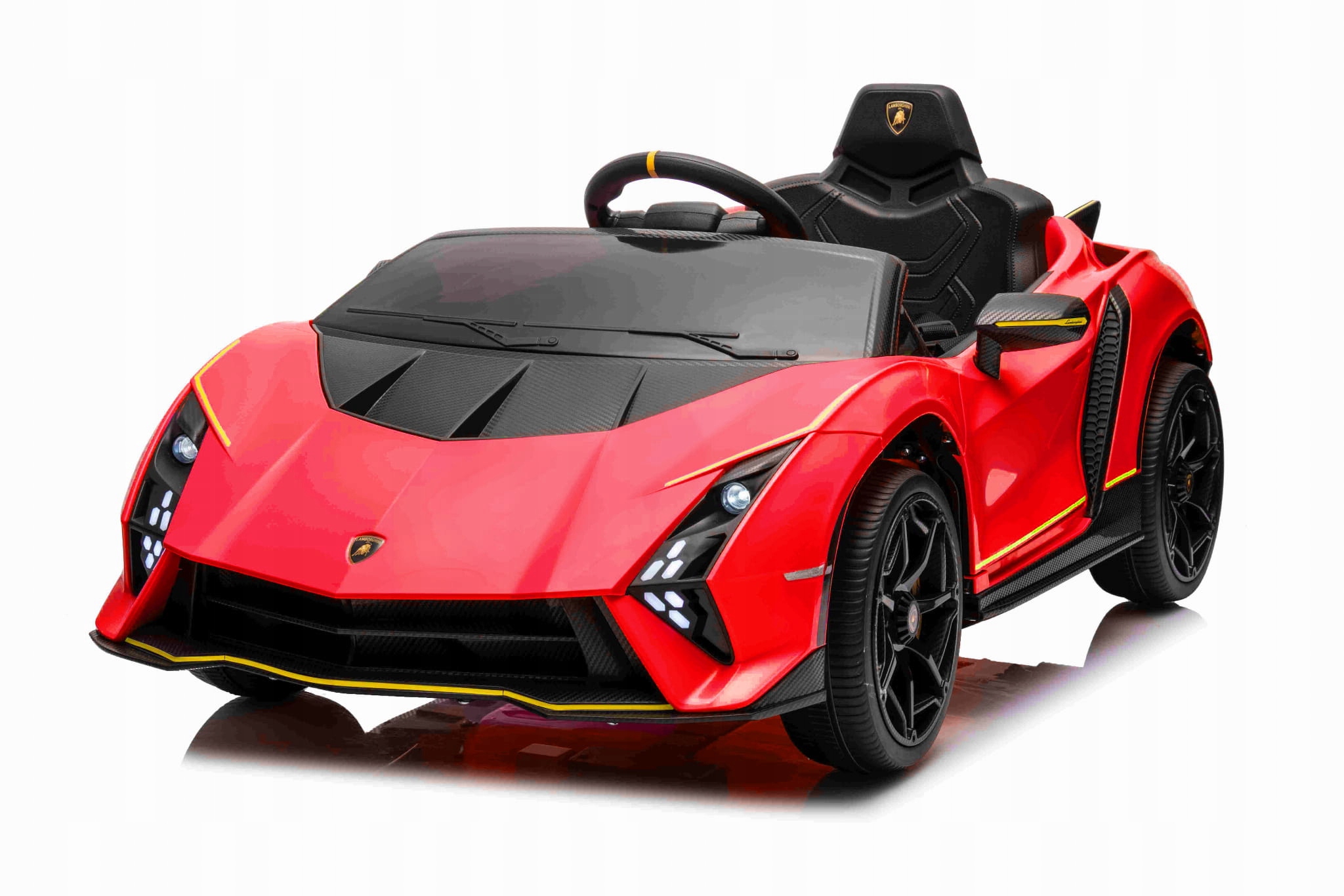 Samochód na akumulator dla dzieci Lamborghini Invencible Czerwony audio Led