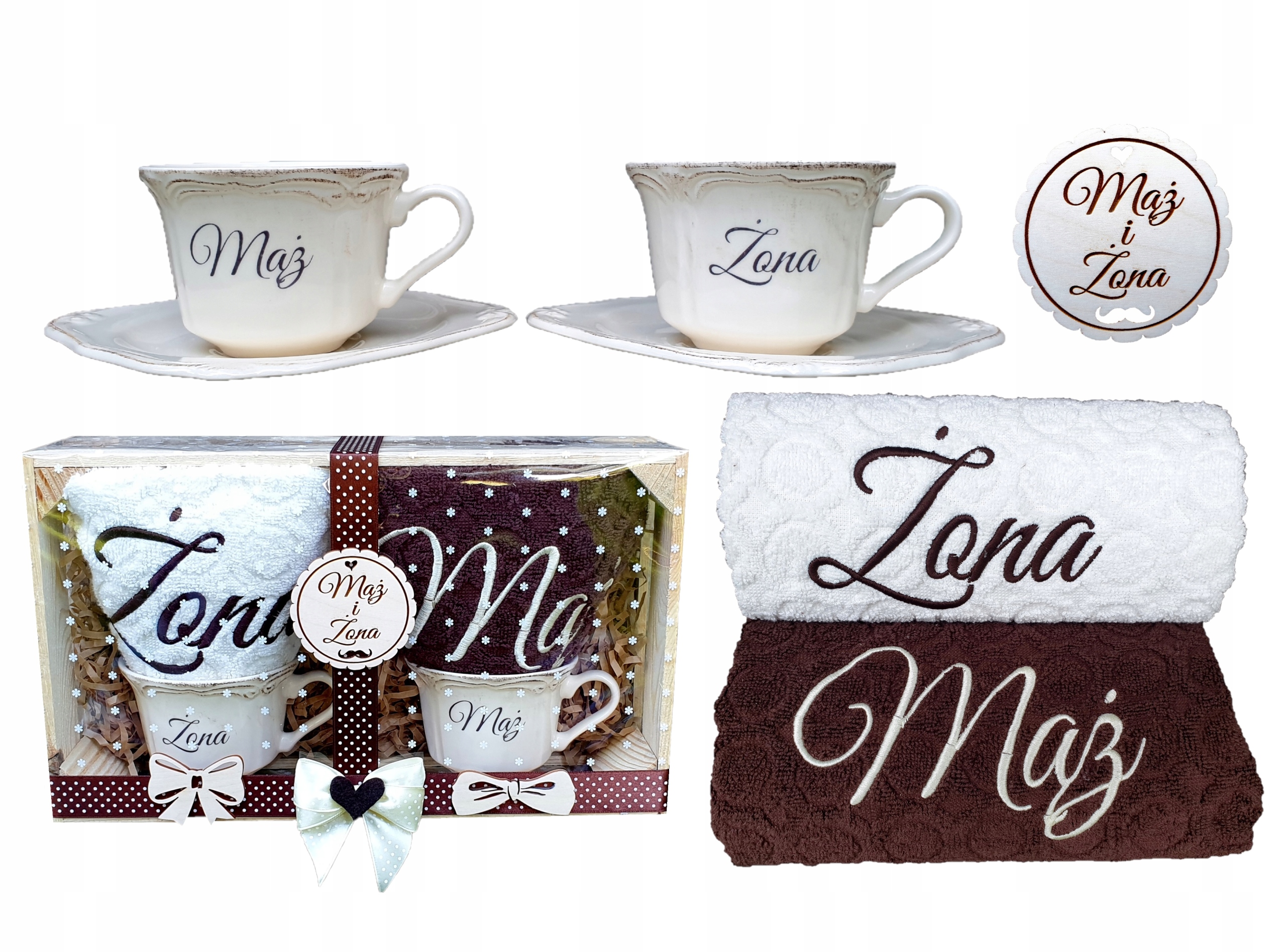 

Na Ślub Komplet ręczników Mąż i Żona