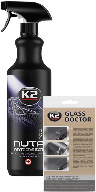 K2 GLASS DOCTOR DO NAPRAWY SZYB KLEJ ŻYWICA + NUTA