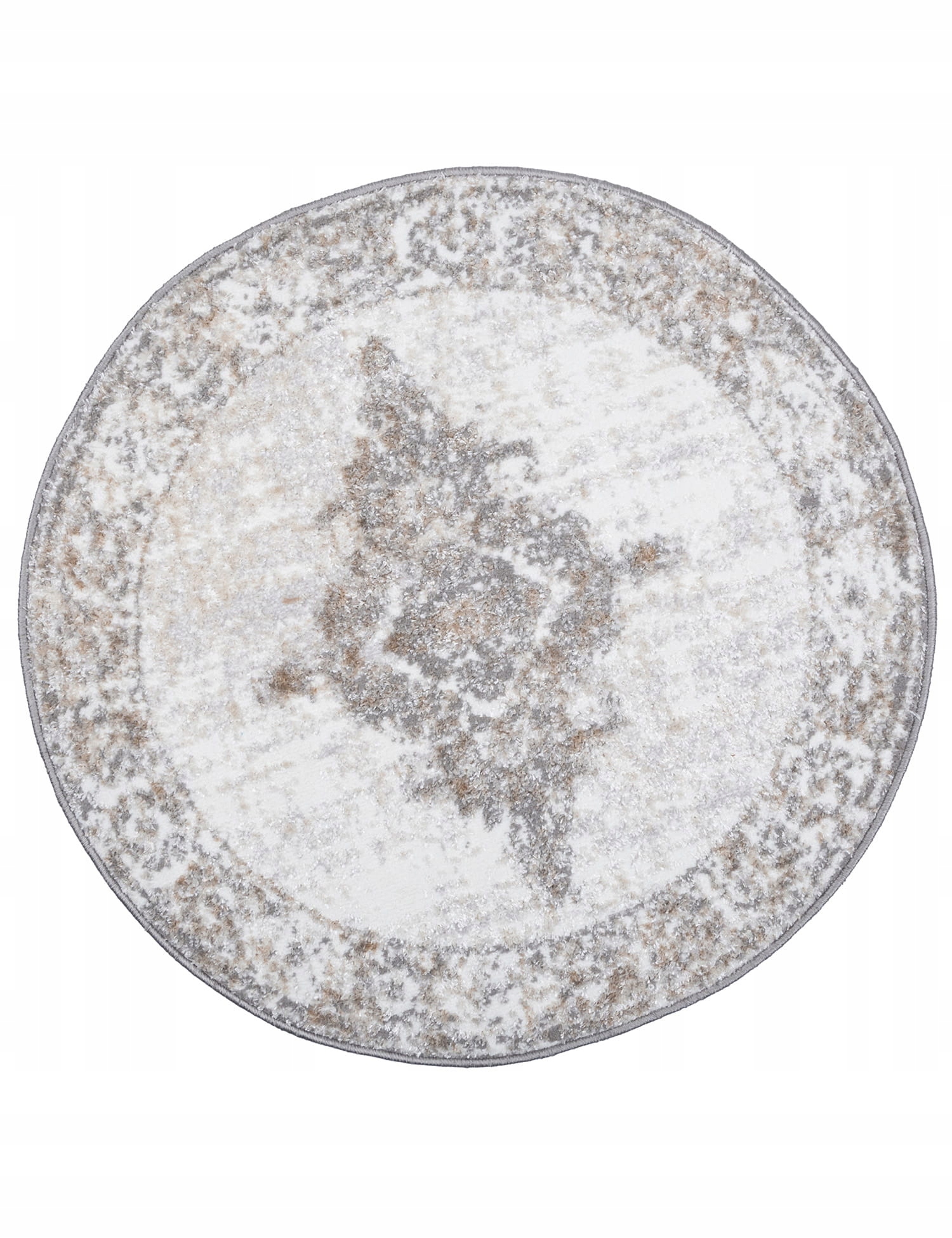 Koberec Kulatý Dekorativní Měkký 100 x 100 cm Šedý