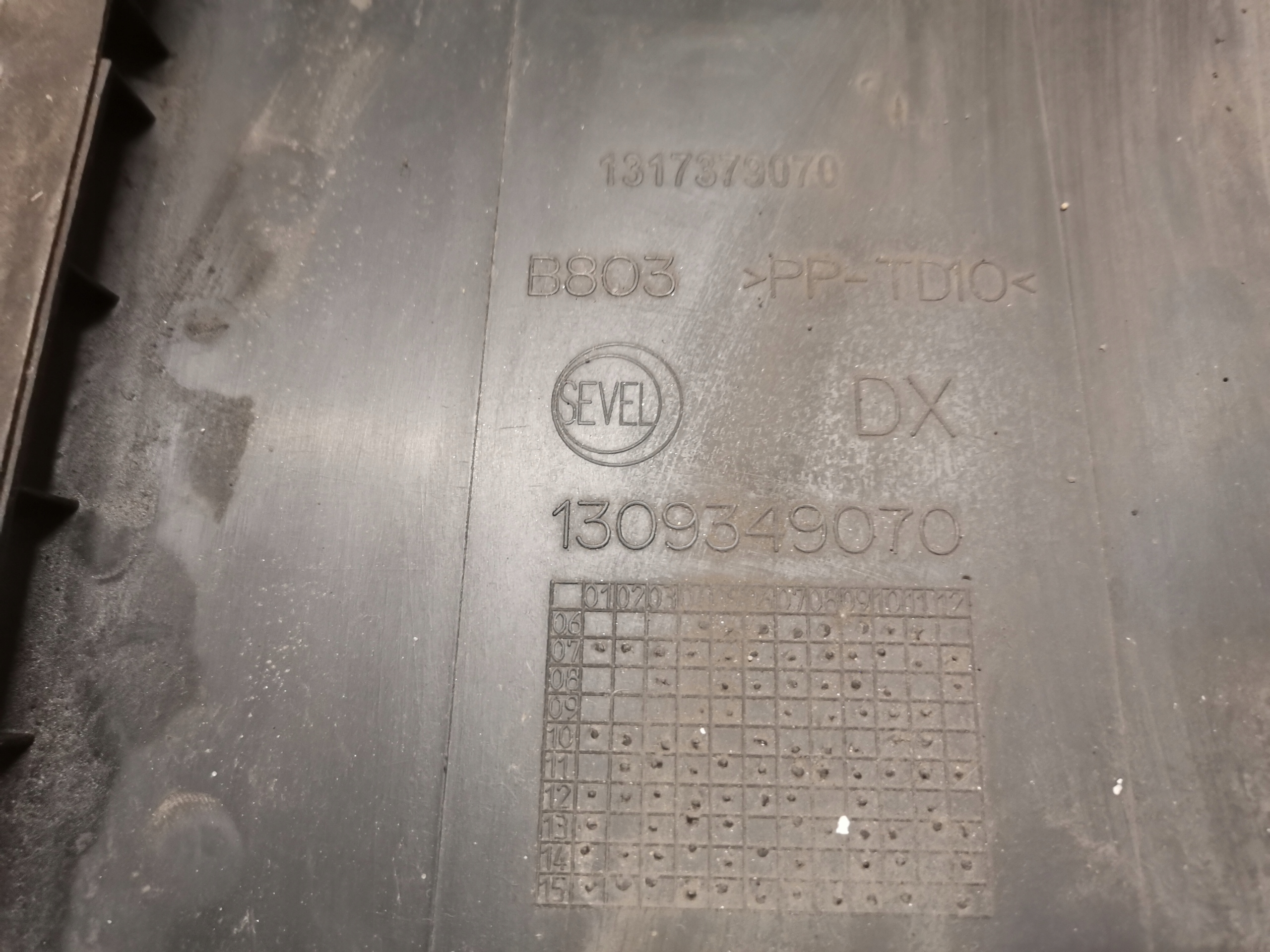 moulding right side FIAT DUCATO BOXER 06- 1309349070