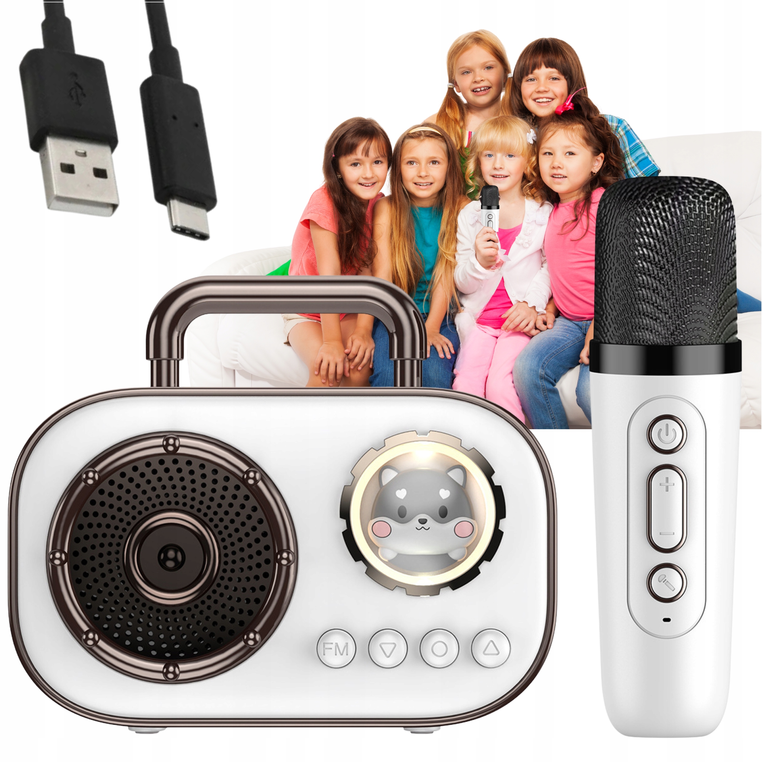 ZESTAW KARAOKE BEZPRZEWODOWY Z BLUETOOTH MIKROFON + GŁOŚNIK DLA DZIECI