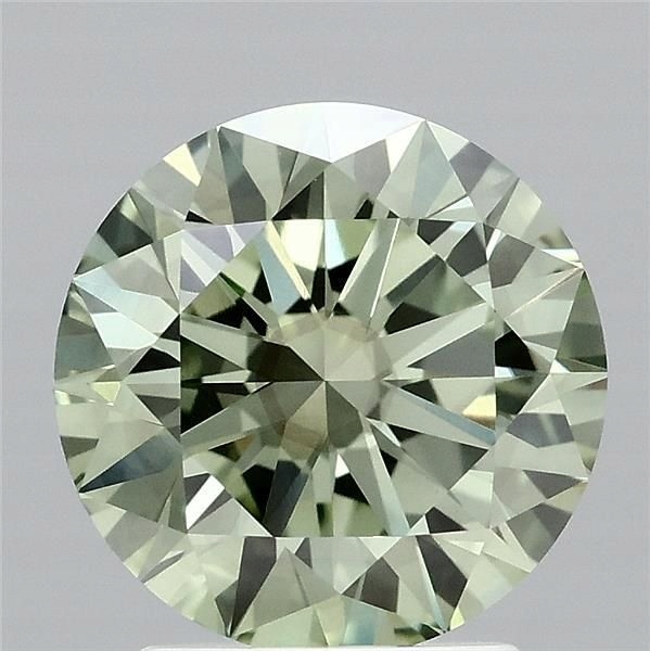 Diament laboratoryjny kolorowy 2.5ct ROUND Fancy Vivid Green VS2 (IGI)