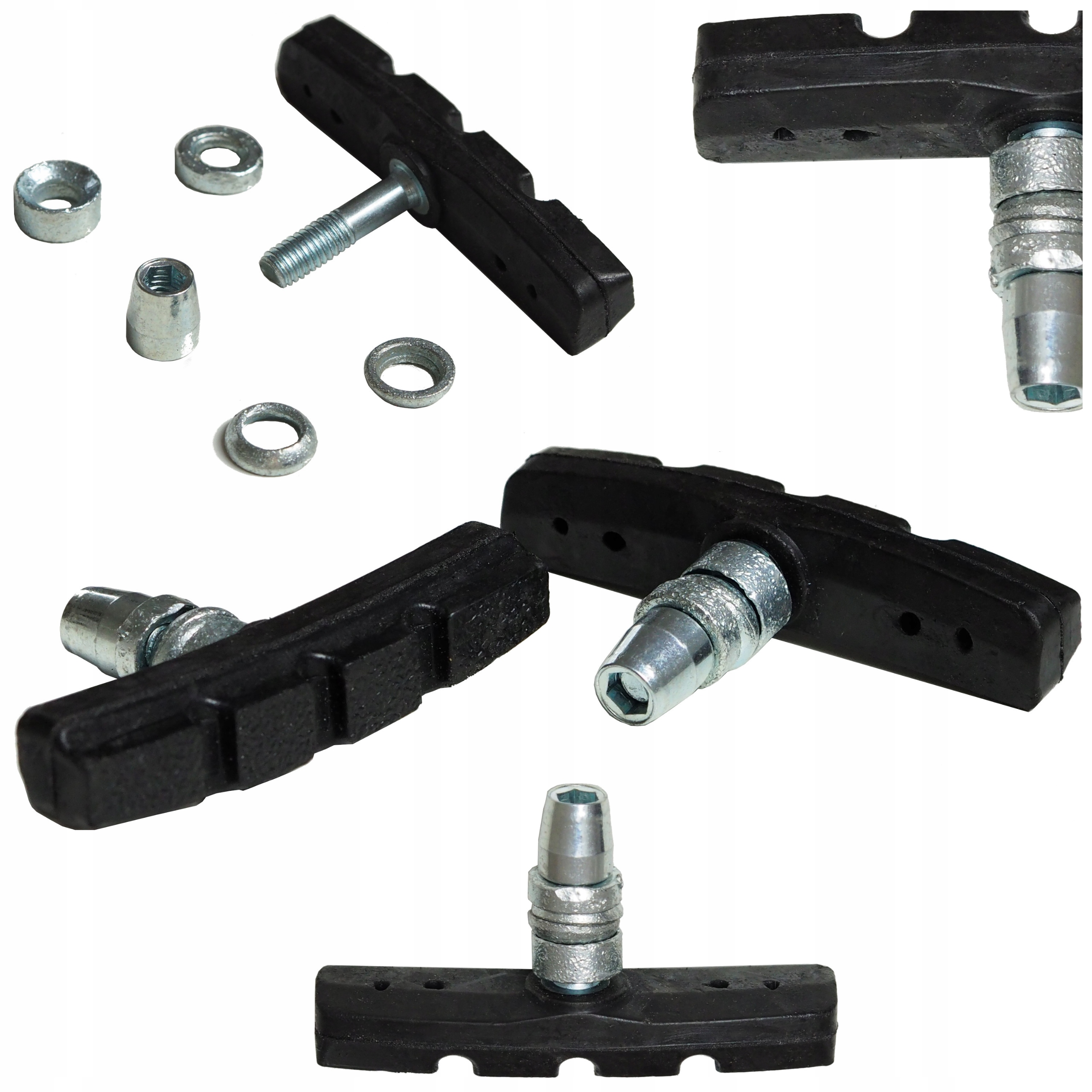 KLOCKI ROWEROWE V-BRAKE WYDAJNE KOMPLET CICHE HAMULCE DO ROWERU VELOXO